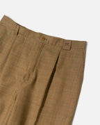 Pantalón de Pinza Burberrys a Cuadros Marrón Vintage 90s — Talla 42