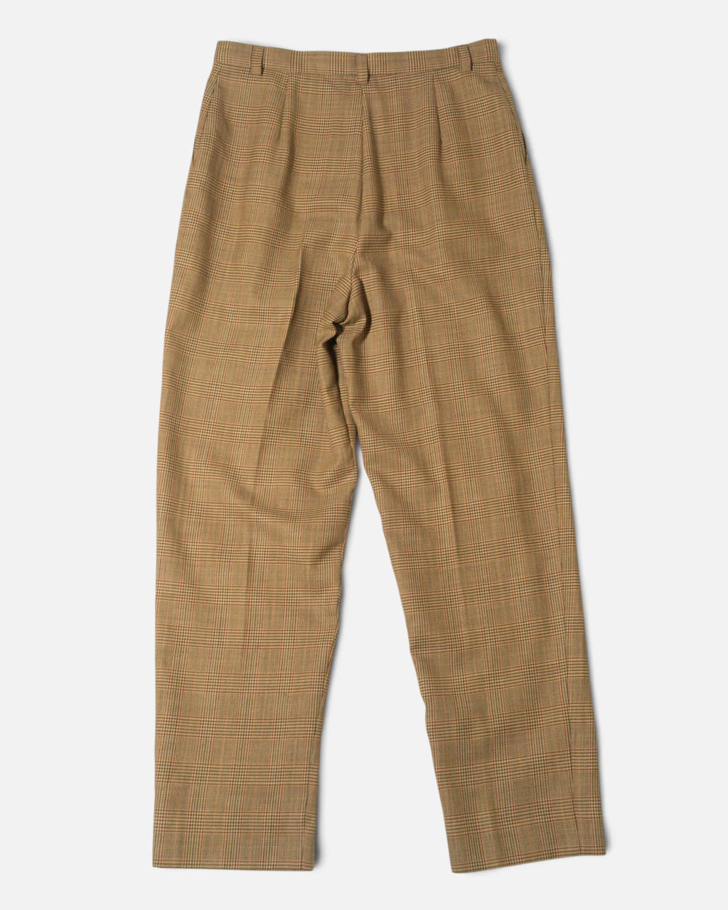 Pantalón de Pinza Burberrys a Cuadros Marrón Vintage 90s — Talla 42
