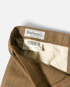 Pantalón de Pinza Burberrys a Cuadros Marrón Vintage 90s — Talla 42
