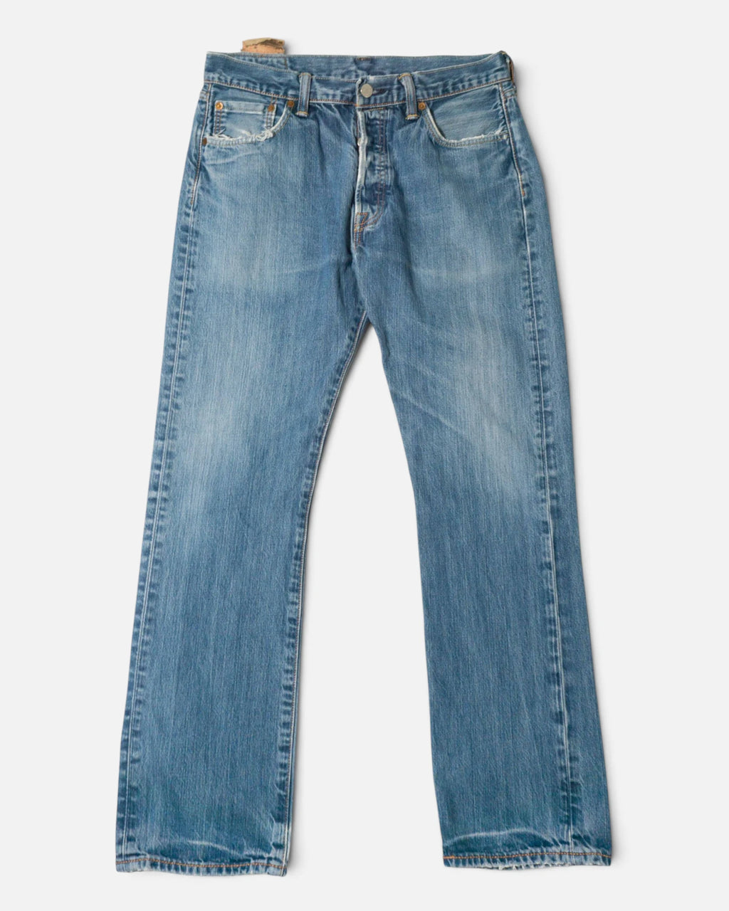 Vaqueros Levi's 501 Azules Distressed Vintage — Talla W33