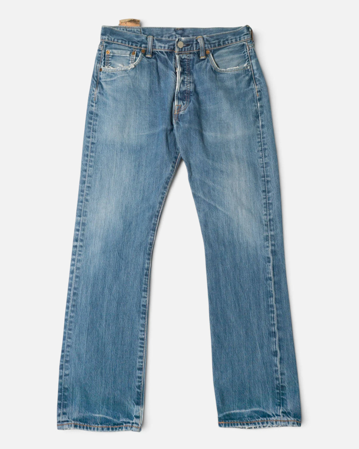 Vaqueros Levi's 501 Azules Distressed Vintage — Talla W33
