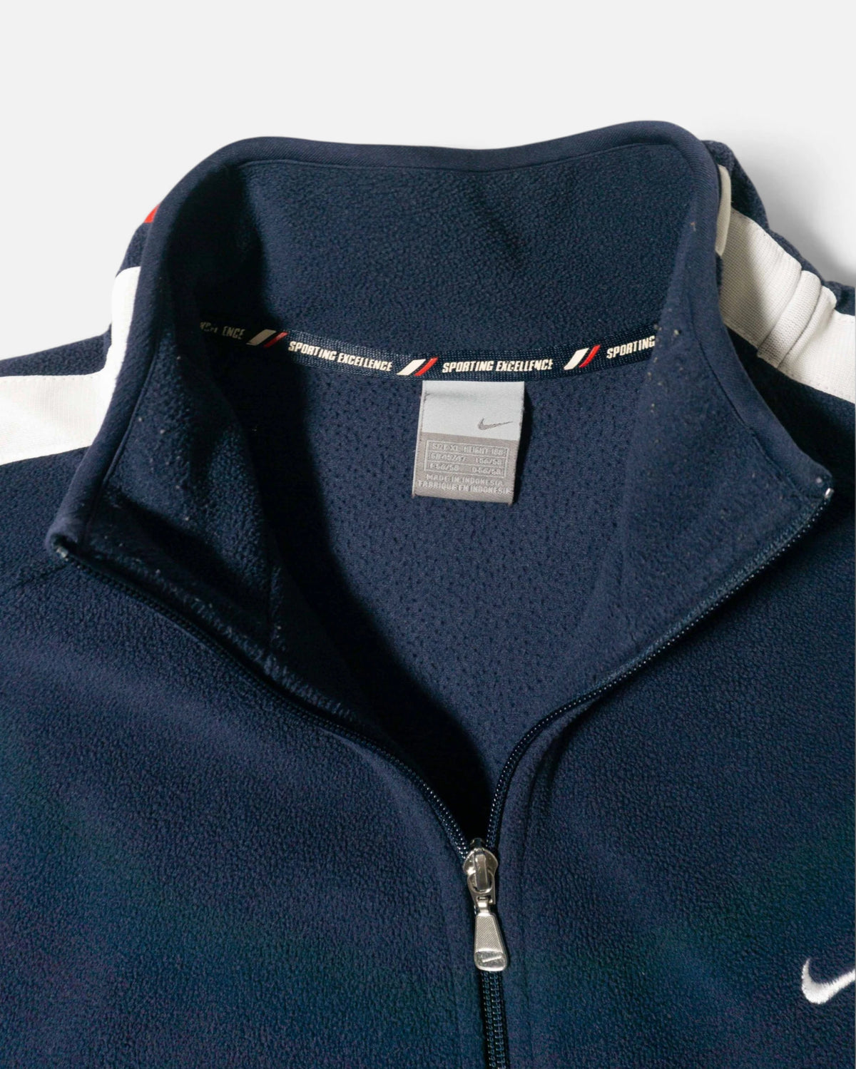 Chaqueta Forro Polar Nike Azul Marino Vintage 00s — Talla L