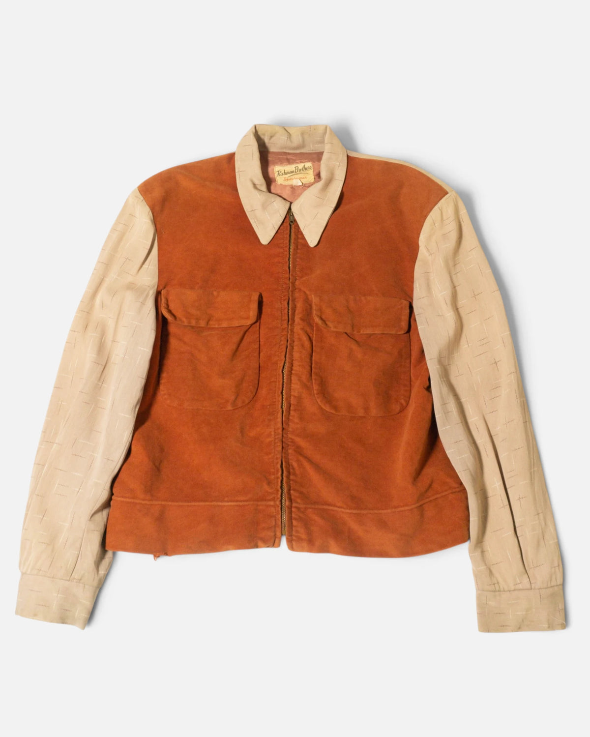 Chaqueta Richman Brothers de Pana y Suede Vintage — Talla 40