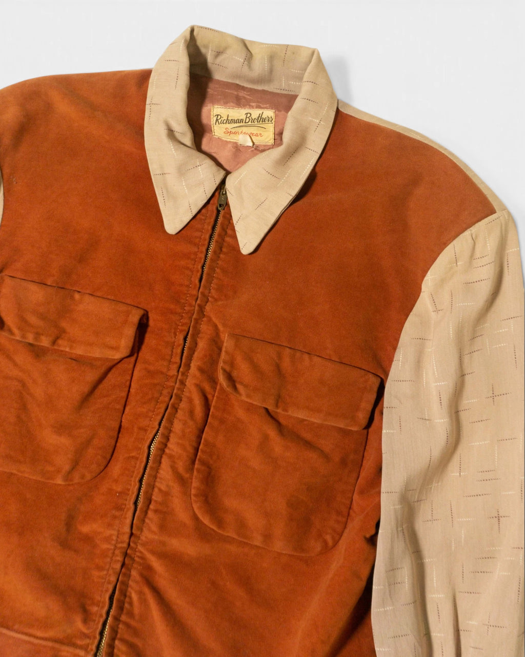 Chaqueta Richman Brothers de Pana y Suede Vintage — Talla 40