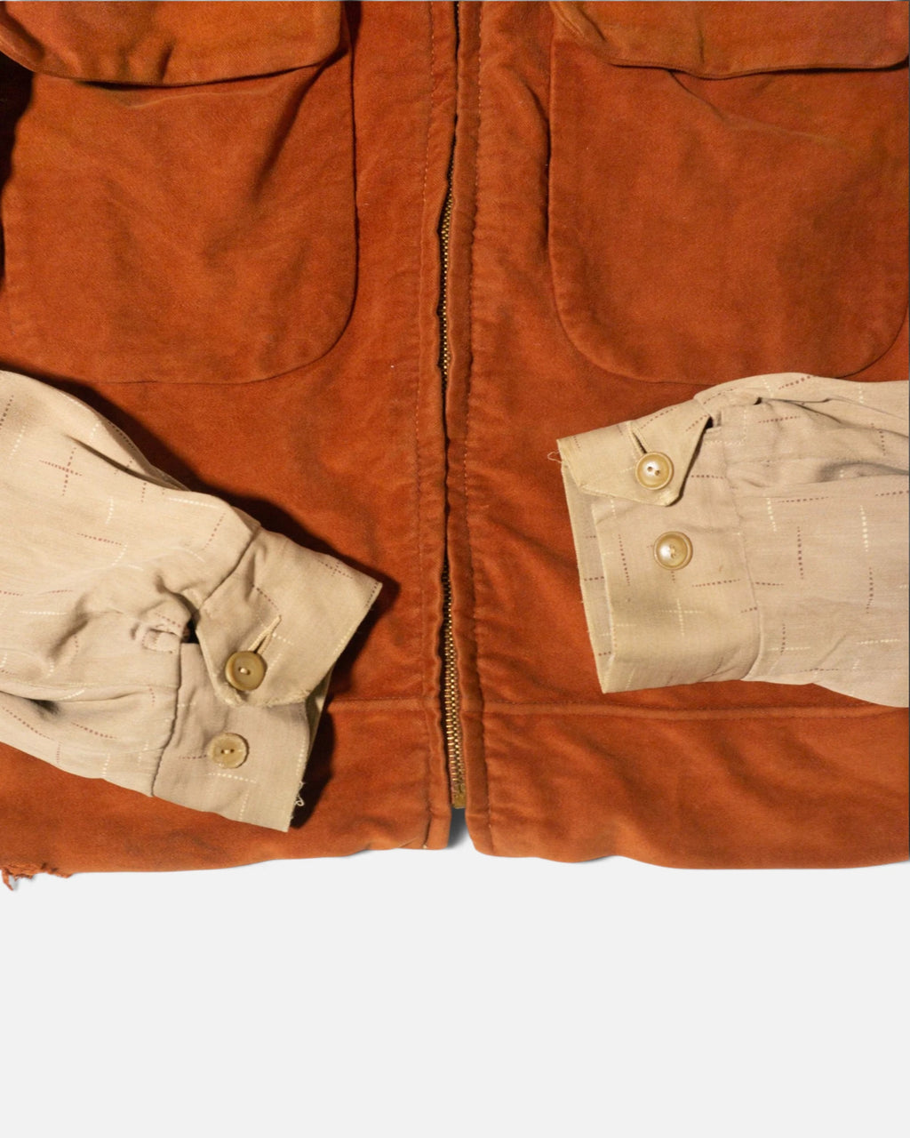 Chaqueta Richman Brothers de Pana y Suede Vintage — Talla 40