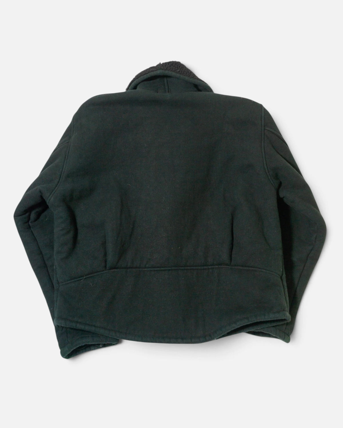 Chaqueta Naf Naf Verde con Forro de Borrego Vintage — Talla XS