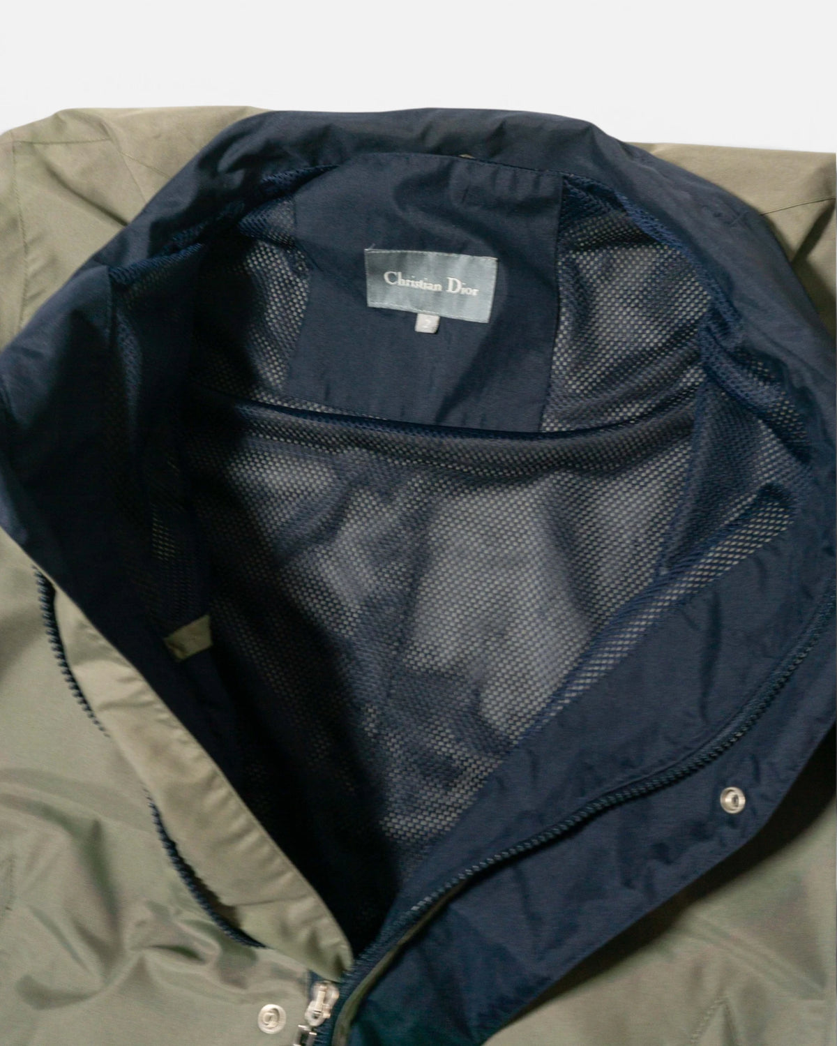 Chaqueta Cortavientos Christian Dior Beige Vintage — Talla L