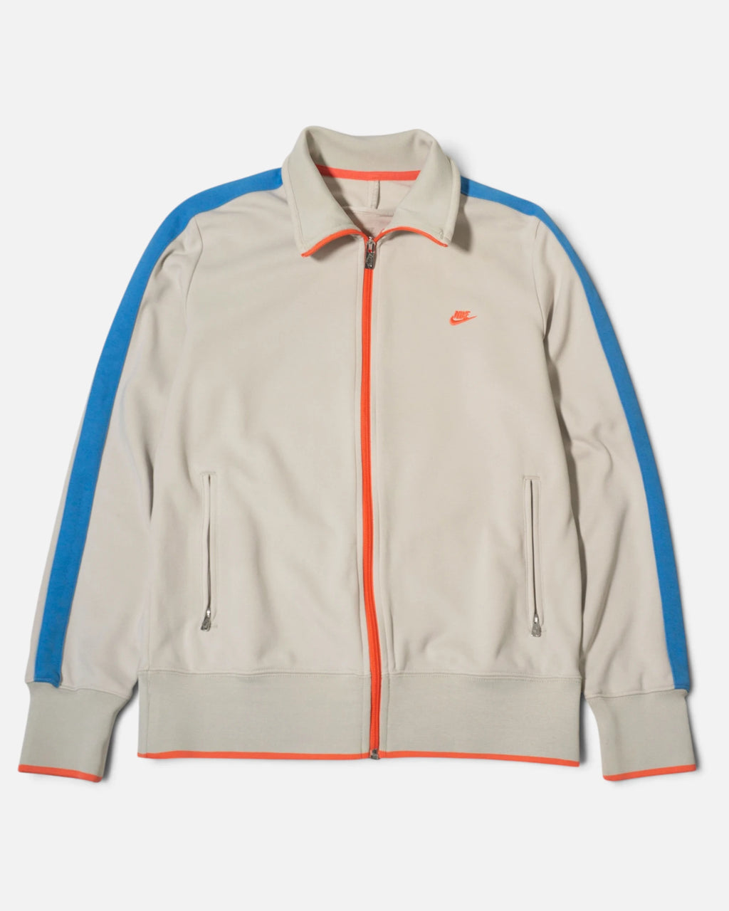 Chaqueta de Chándal Nike Beige y Azul Vintage — Talla S