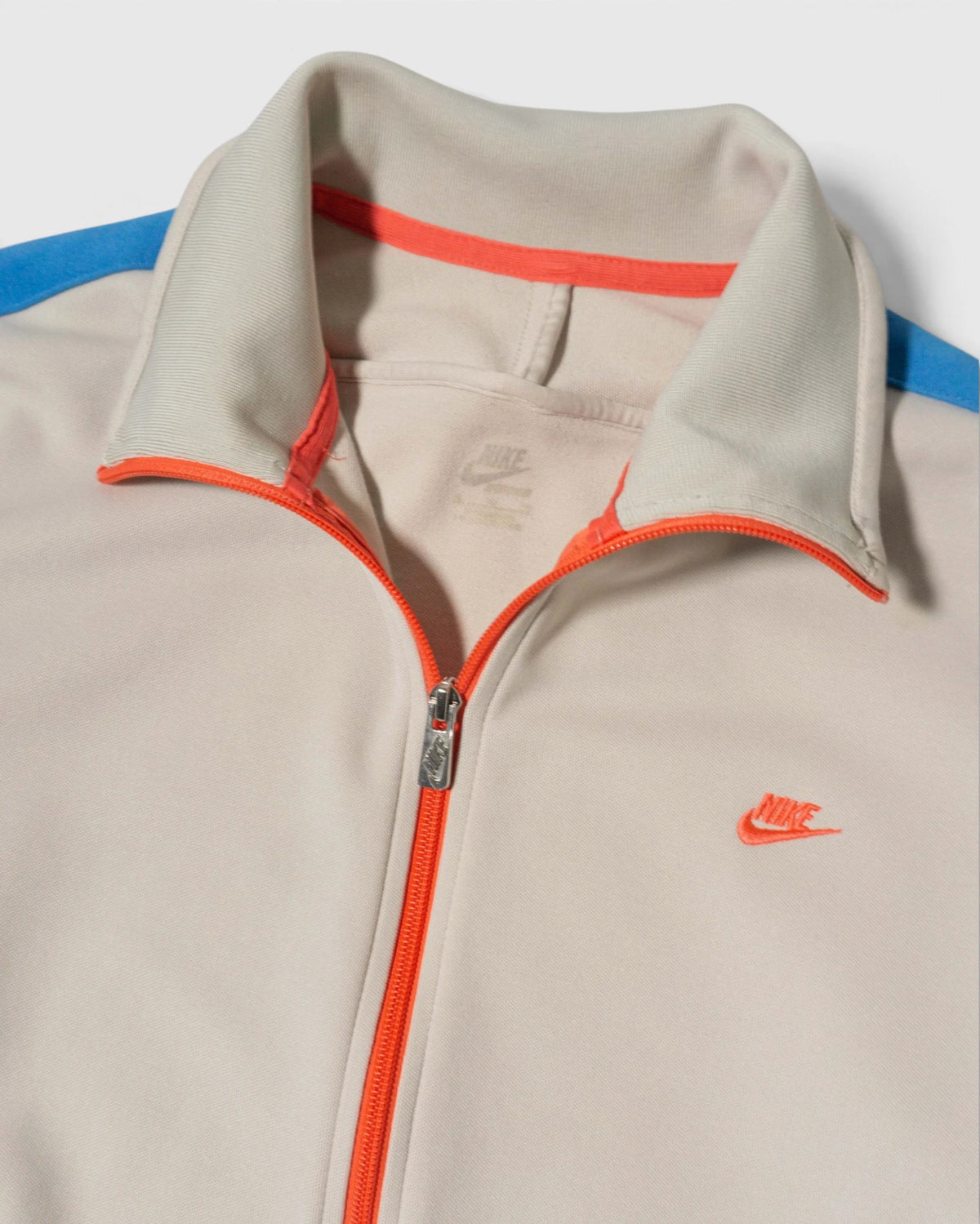 Chaqueta de Chándal Nike Beige y Azul Vintage — Talla S