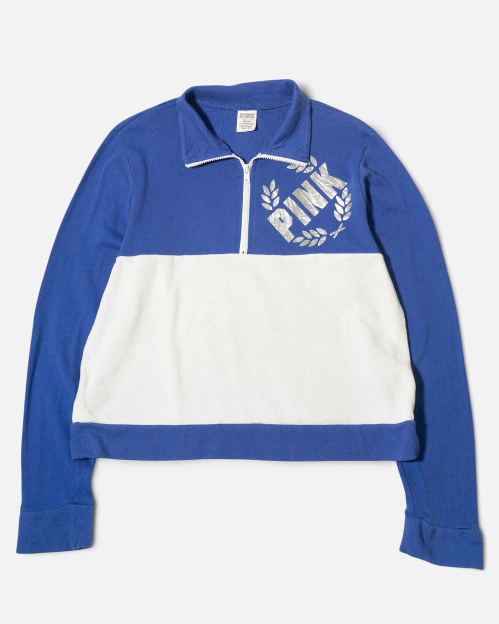 Sudadera Victoria's Secret PINK Azul y Blanca Mujer — Talla M