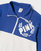 Sudadera Victoria's Secret PINK Azul y Blanca Mujer — Talla M