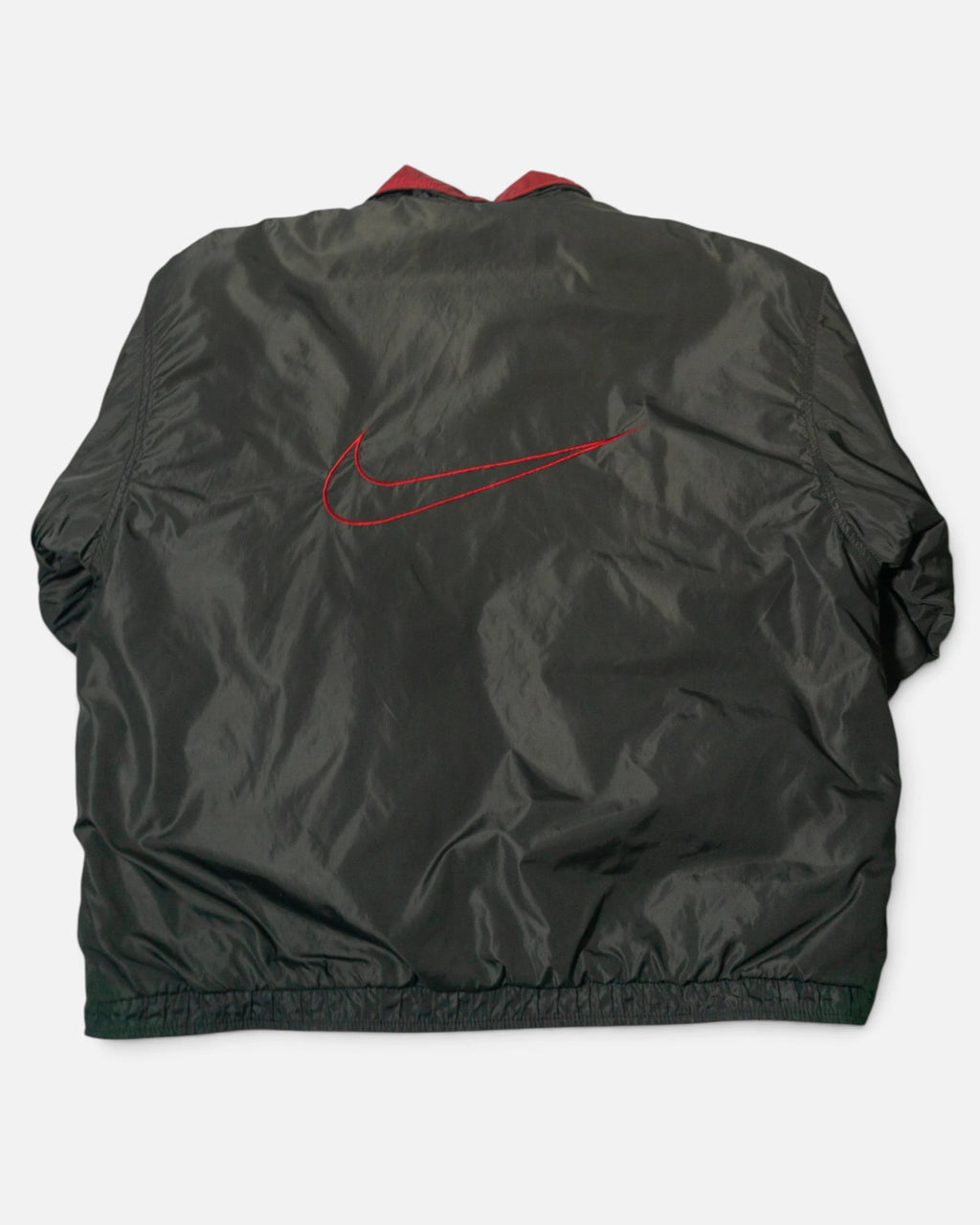 Chaqueta Nike Reversible Negra y Roja Vintage 90s — Talla L