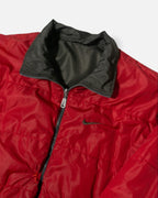 Chaqueta Nike Reversible Negra y Roja Vintage 90s — Talla L