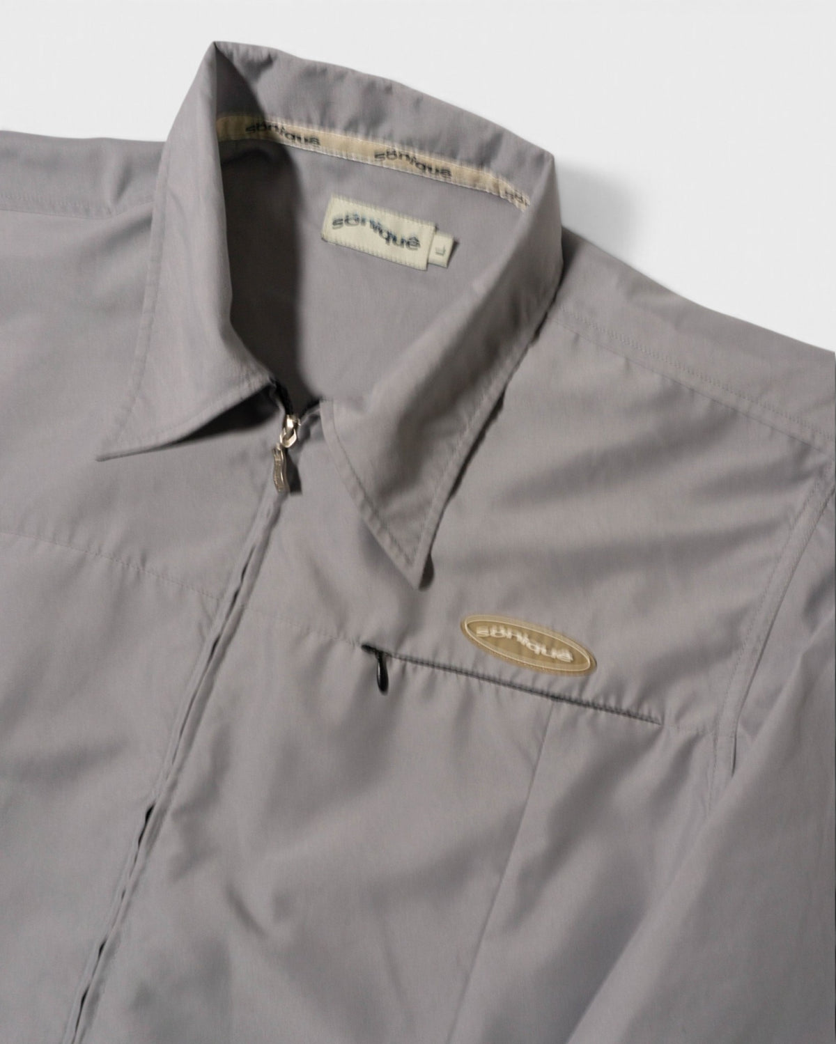Chaqueta Cremallera Sonique Gris Vintage 00s — Talla L