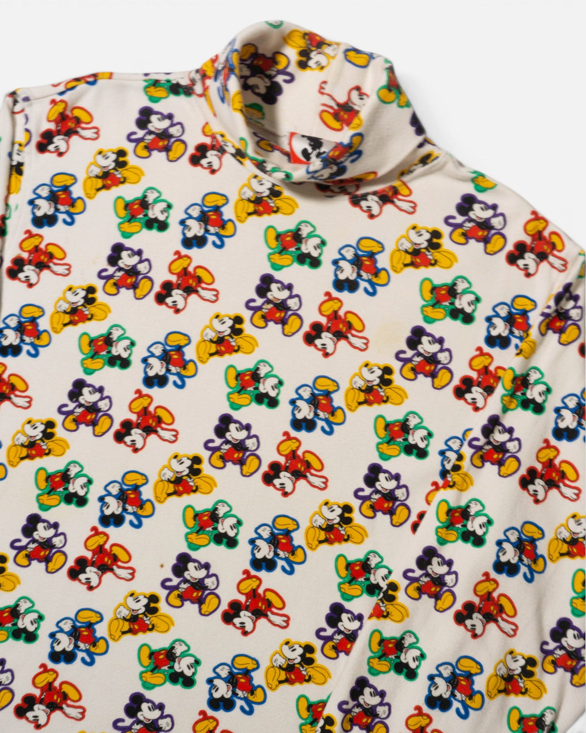 Jersey Cuello Alto Mickey Vintage 90s Mujer — Talla XL