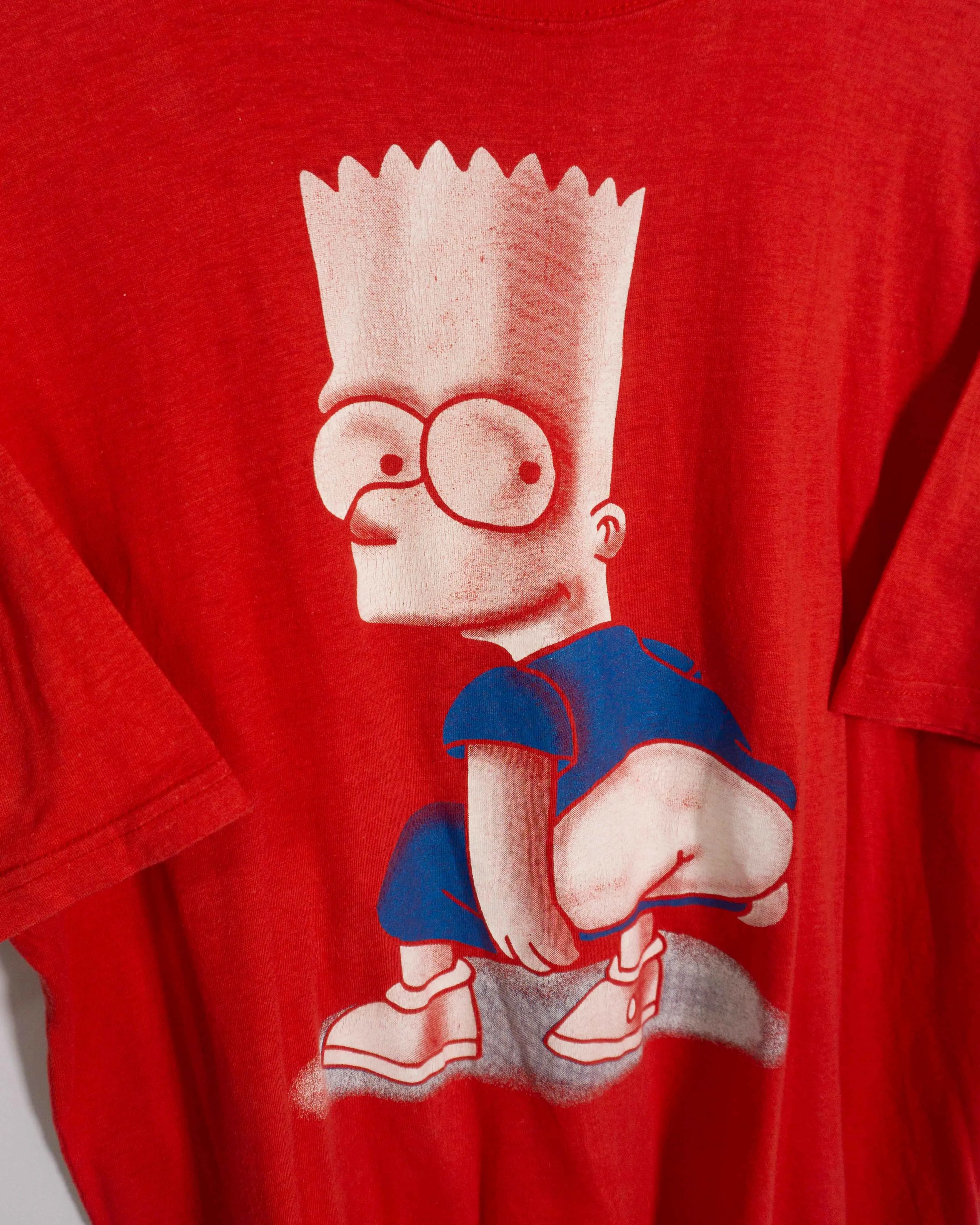 Camiseta Bart Simpson vintage 90s roja XL