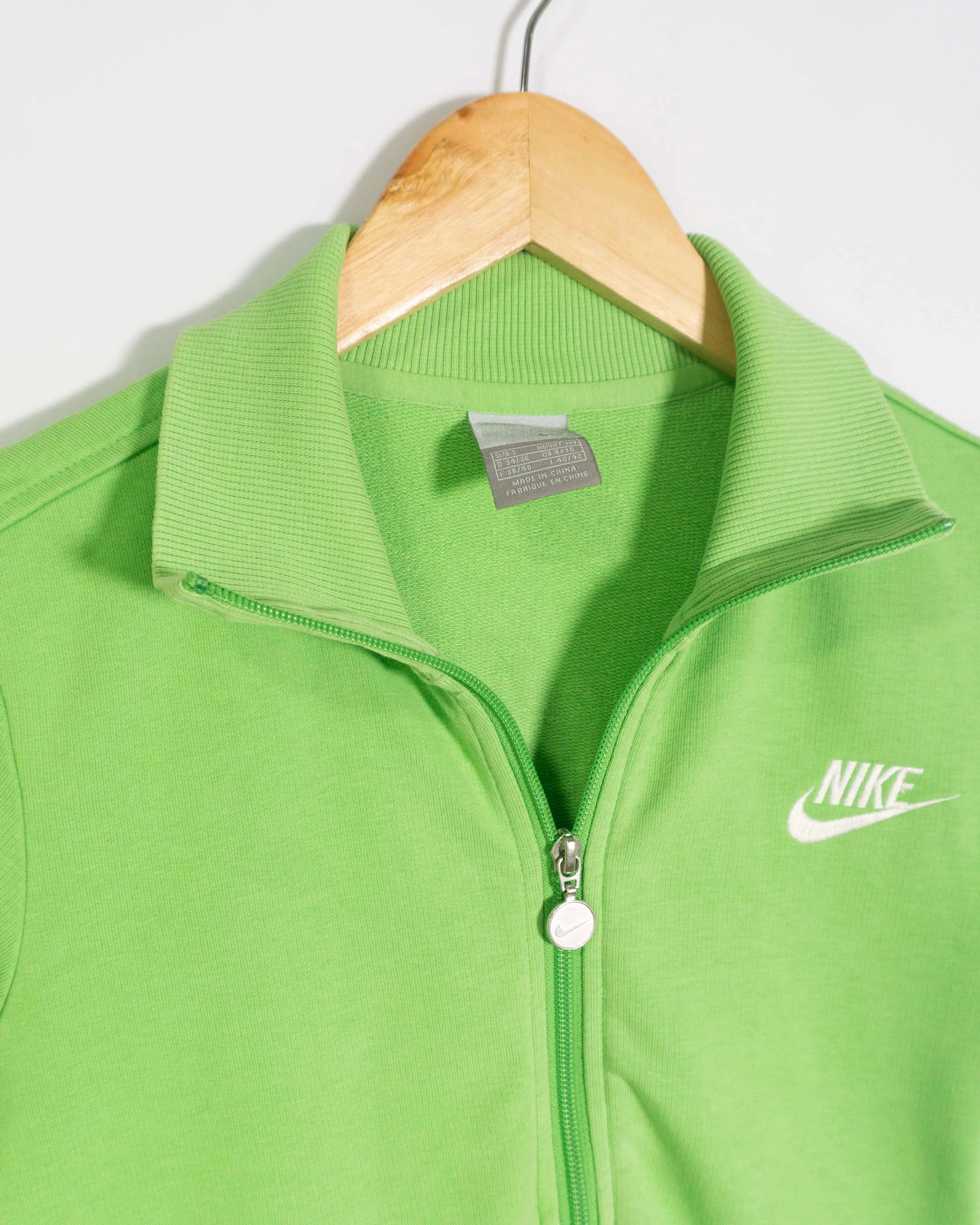 Chaqueta Deportiva Nike Vintage 00s Verde Lima Mujer — Talla S