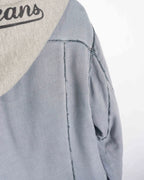 Chaqueta Armani Jeans Y2K con Capucha Gris Mujer — Talla L