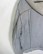 Chaqueta Armani Jeans Y2K con Capucha Gris Mujer — Talla L
