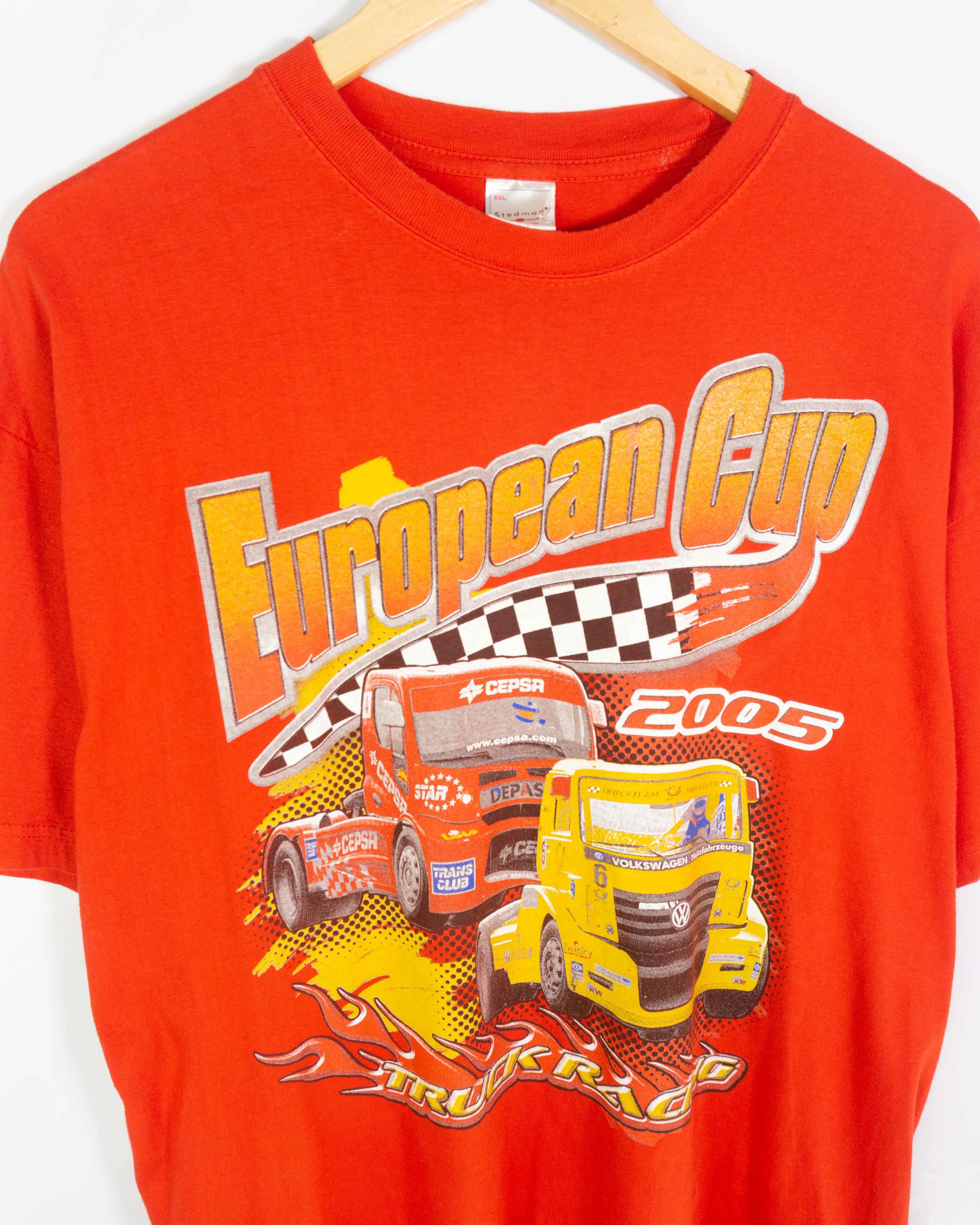 Camiseta print Truck European Cup 2005 roja XXL