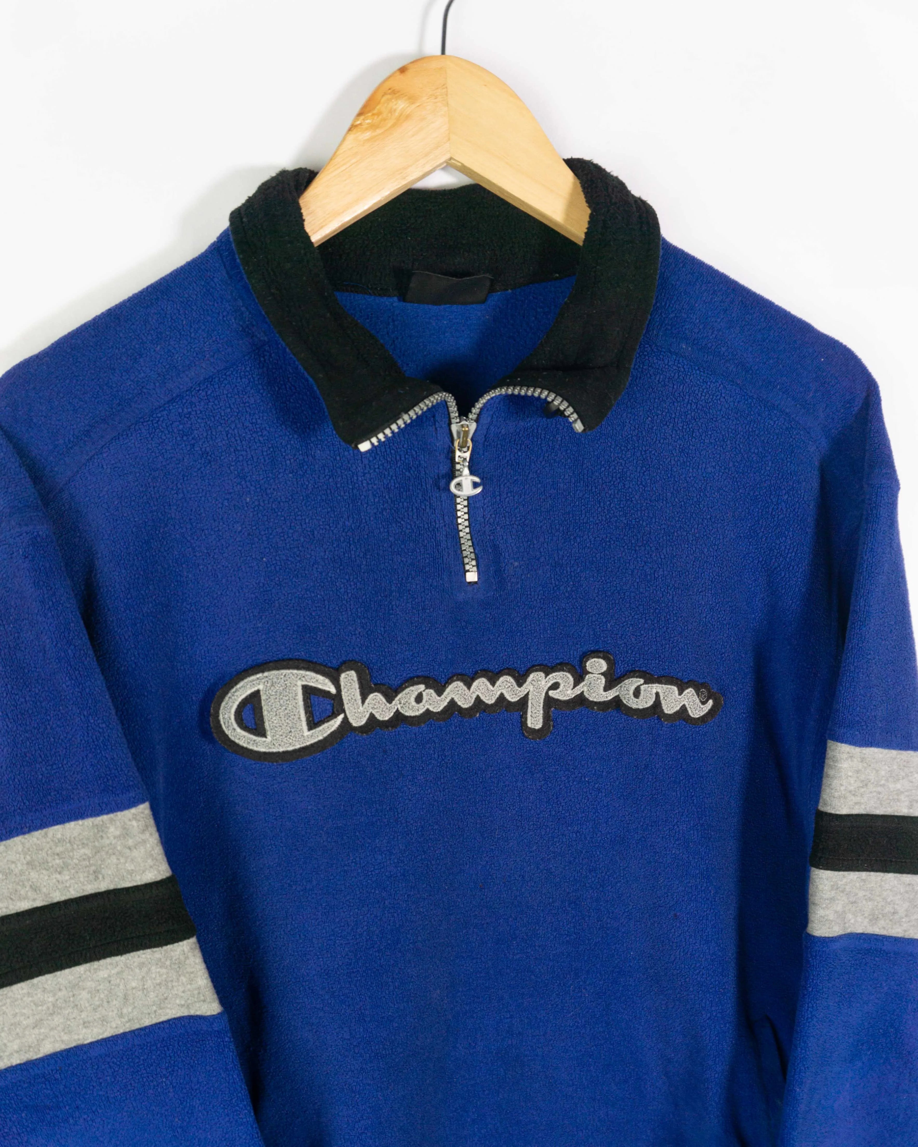 Forro polar Champion vintage 00s azul/negro S