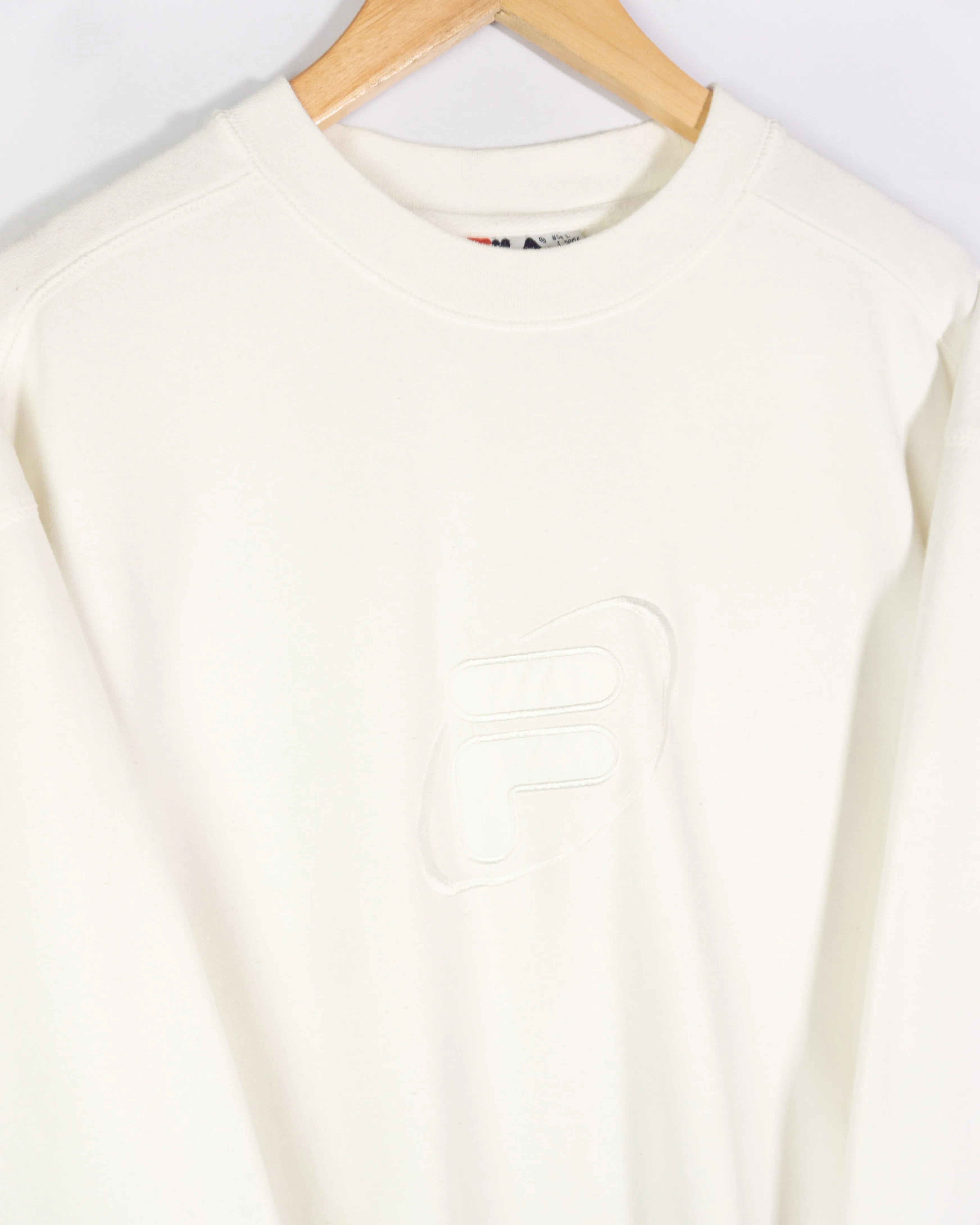 Sudadera Fila vintage 90s blanco L