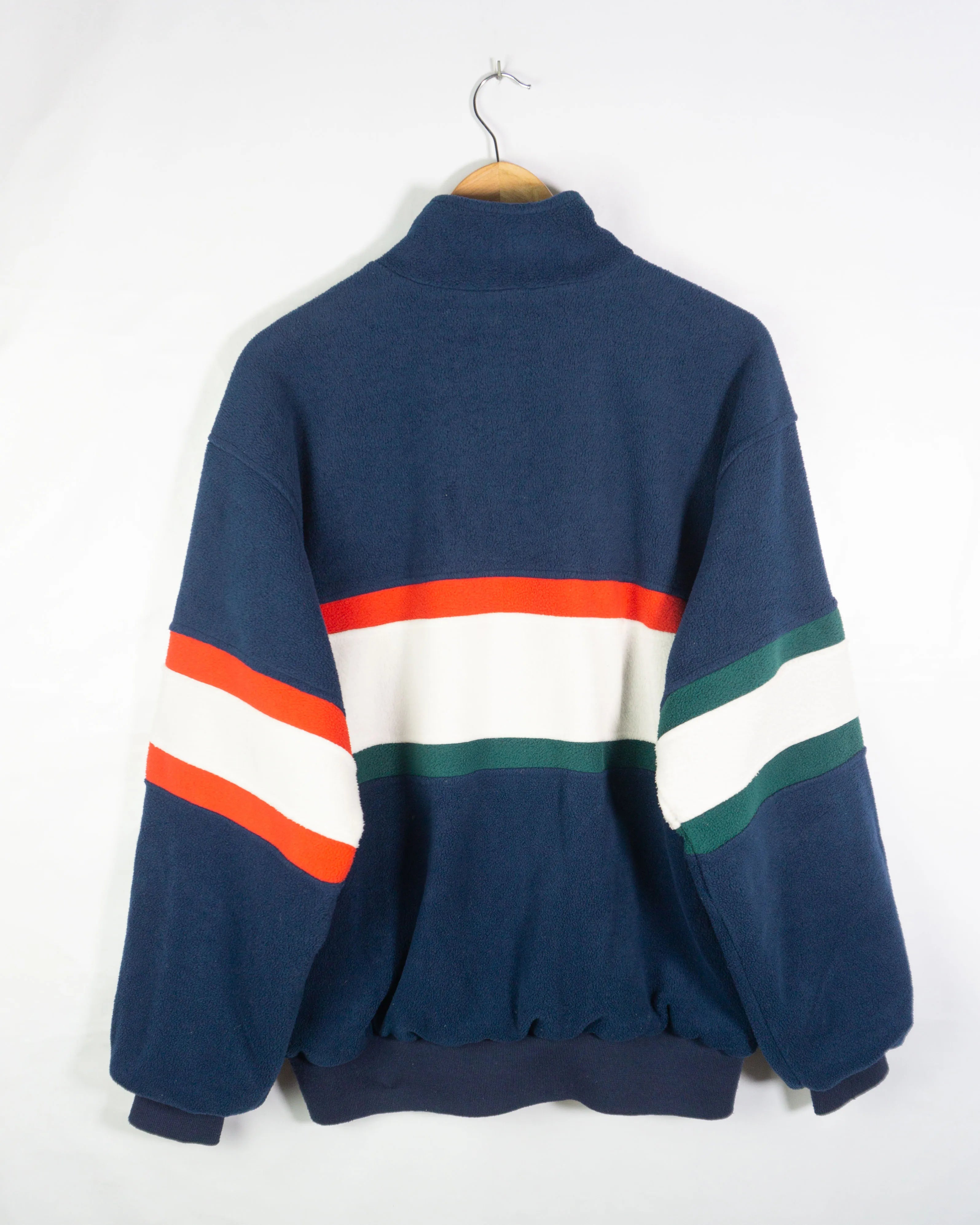 Forro polar bordado vintage 90s azul marino XL