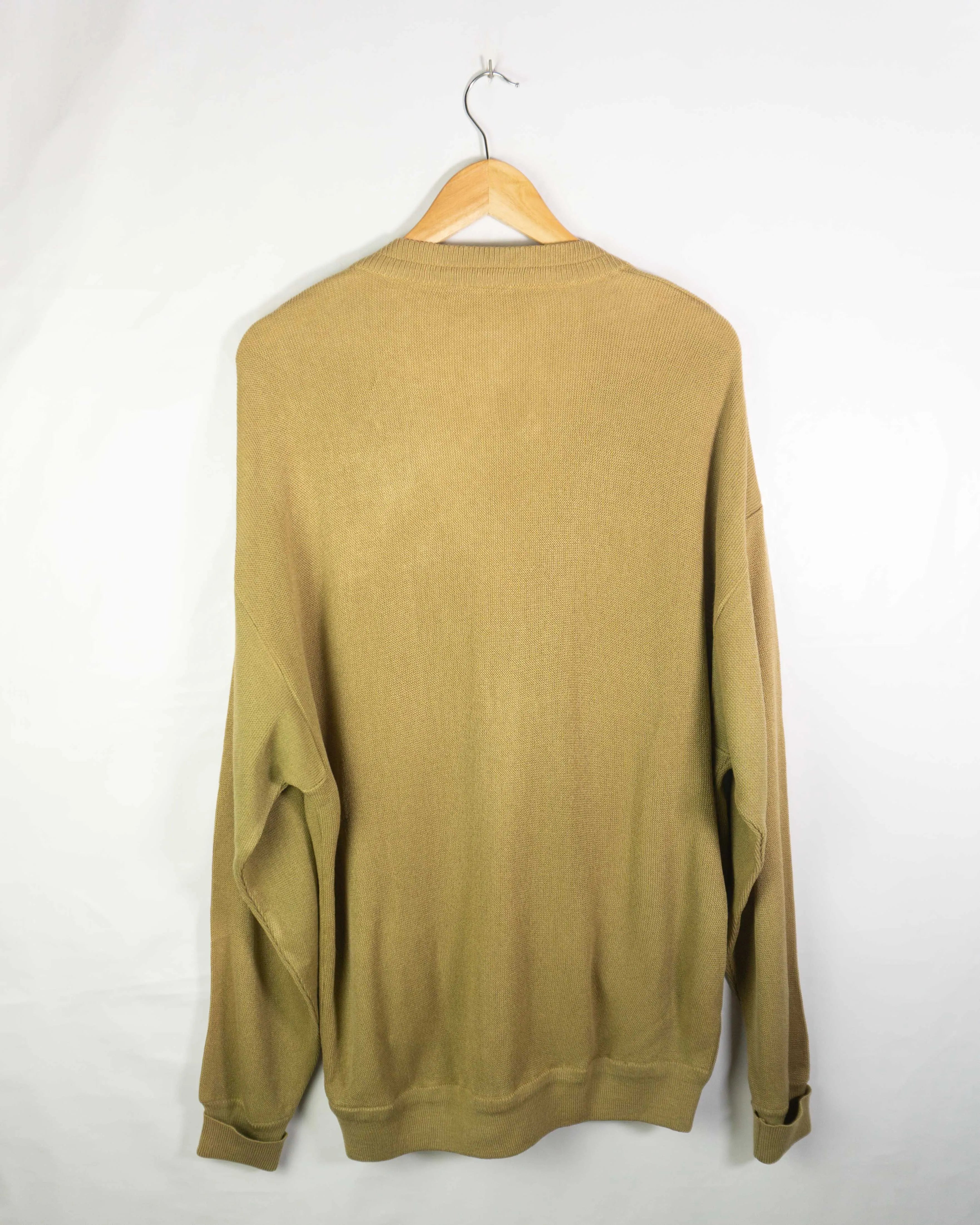 Cárdigan Lacoste vintage 90s marrón XXL