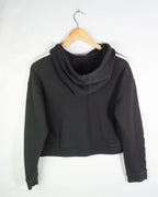 Sudadera crop Adidas negro/blanco XS