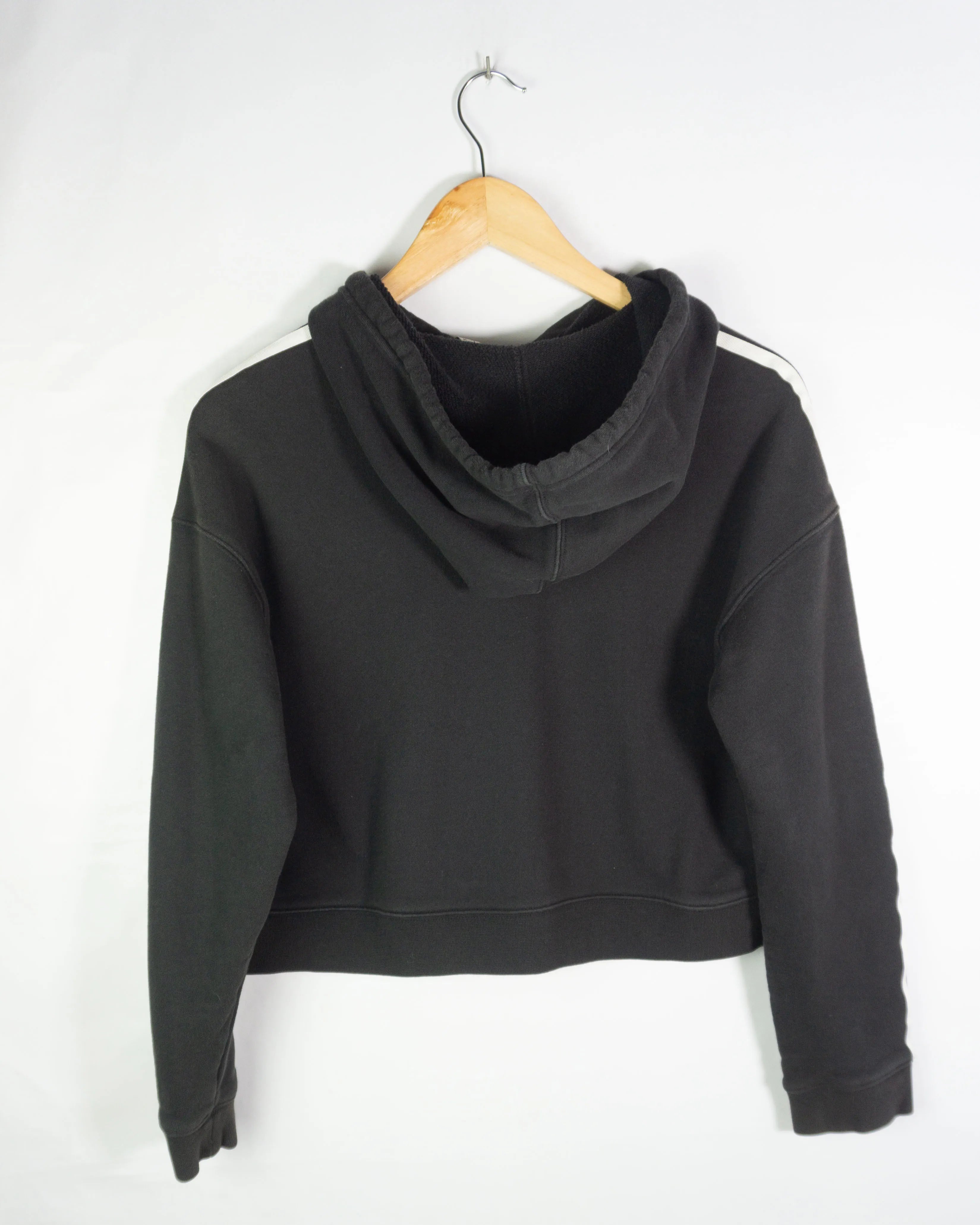 Sudadera crop Adidas negro/blanco XS