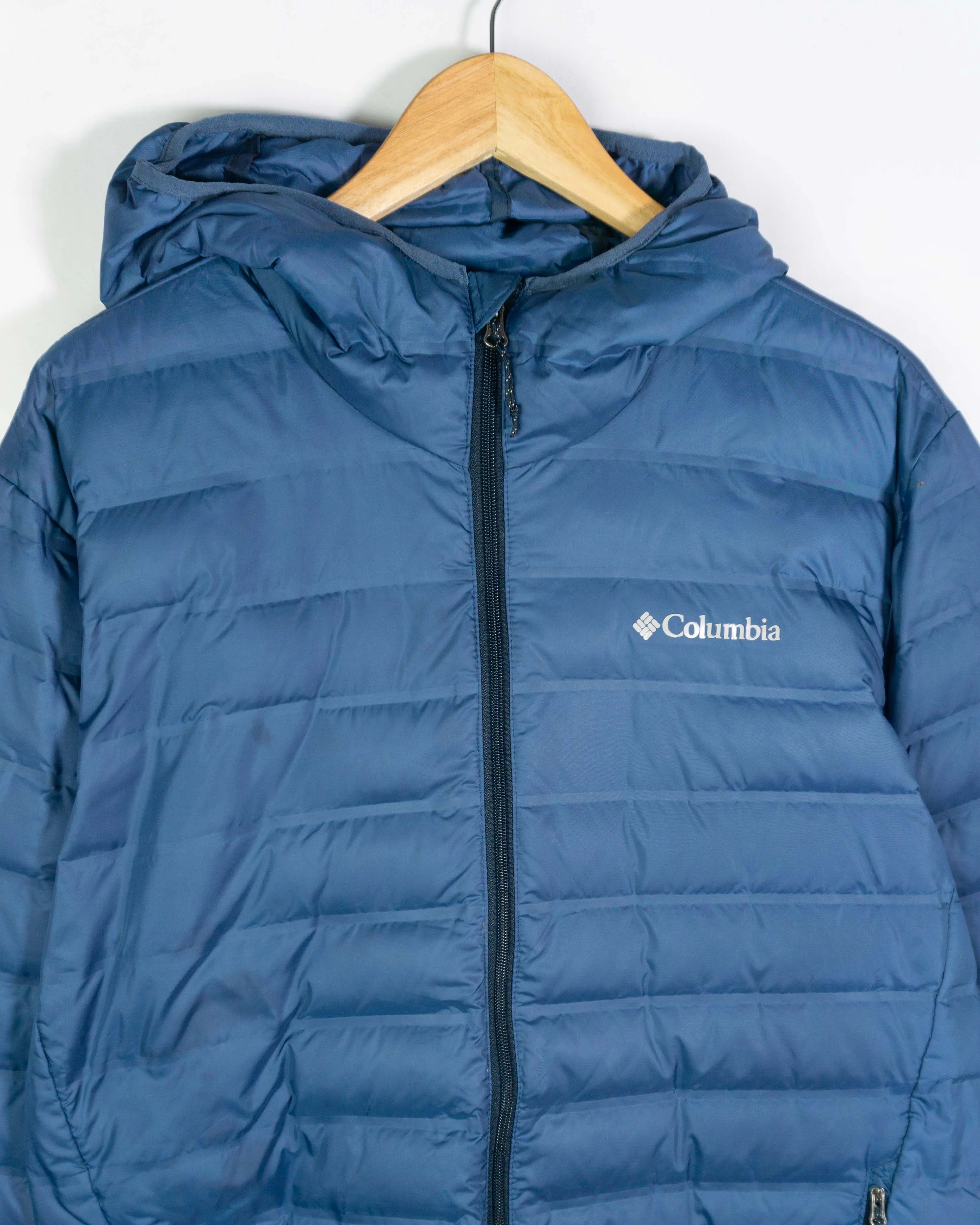 Abrigo de plumas columbia azul L