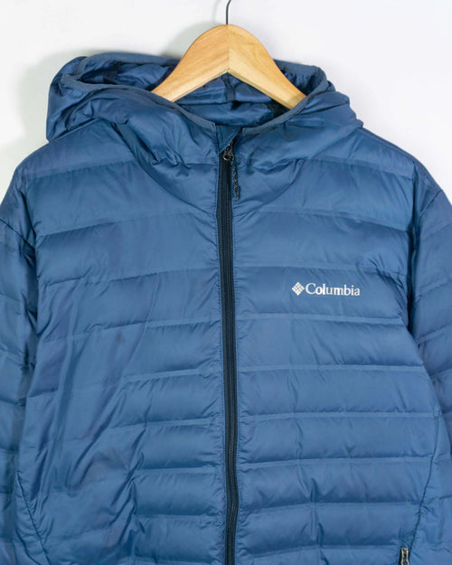 Abrigo de plumas columbia azul L