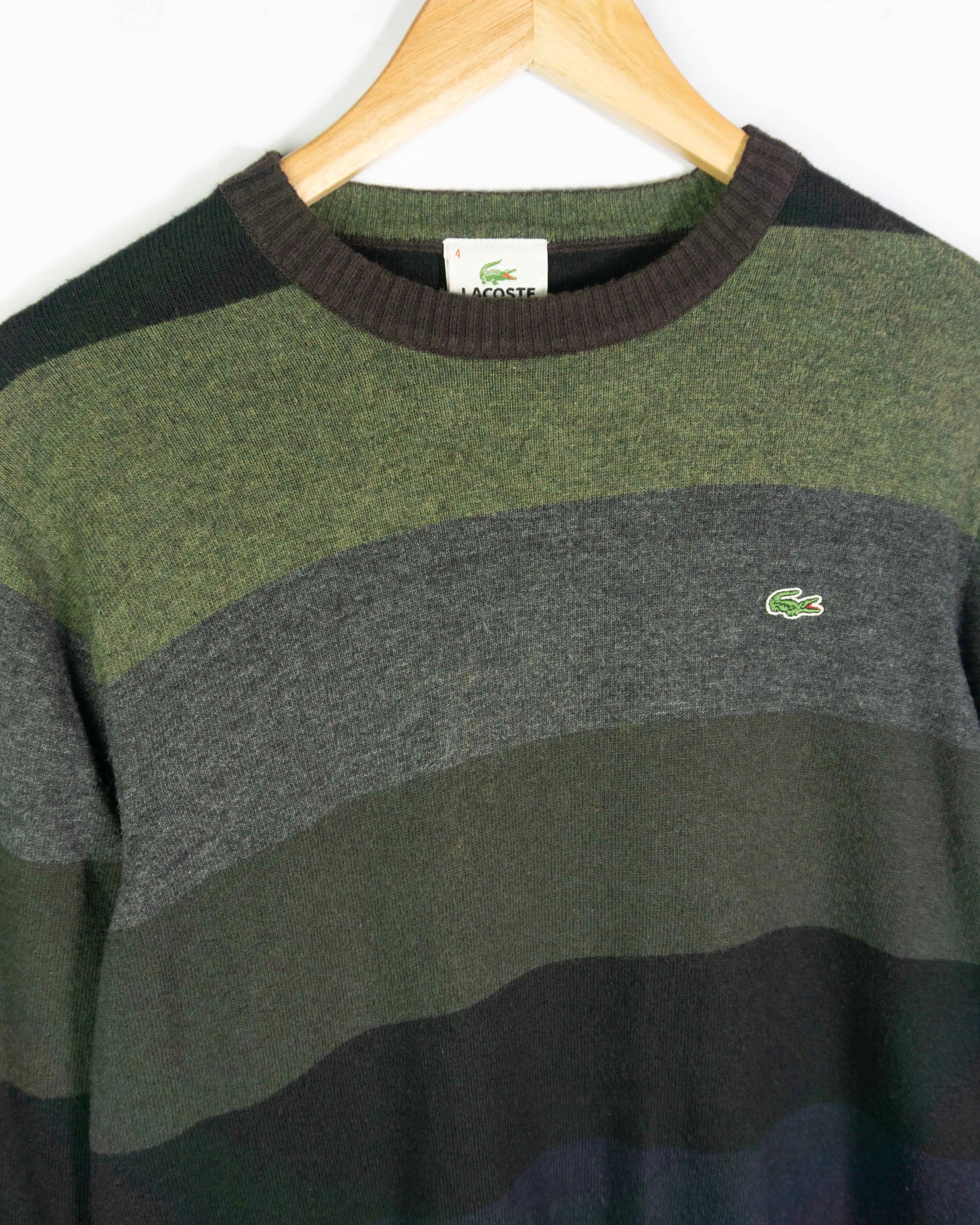 Jersey de lana Lacoste vintage 00s marron S