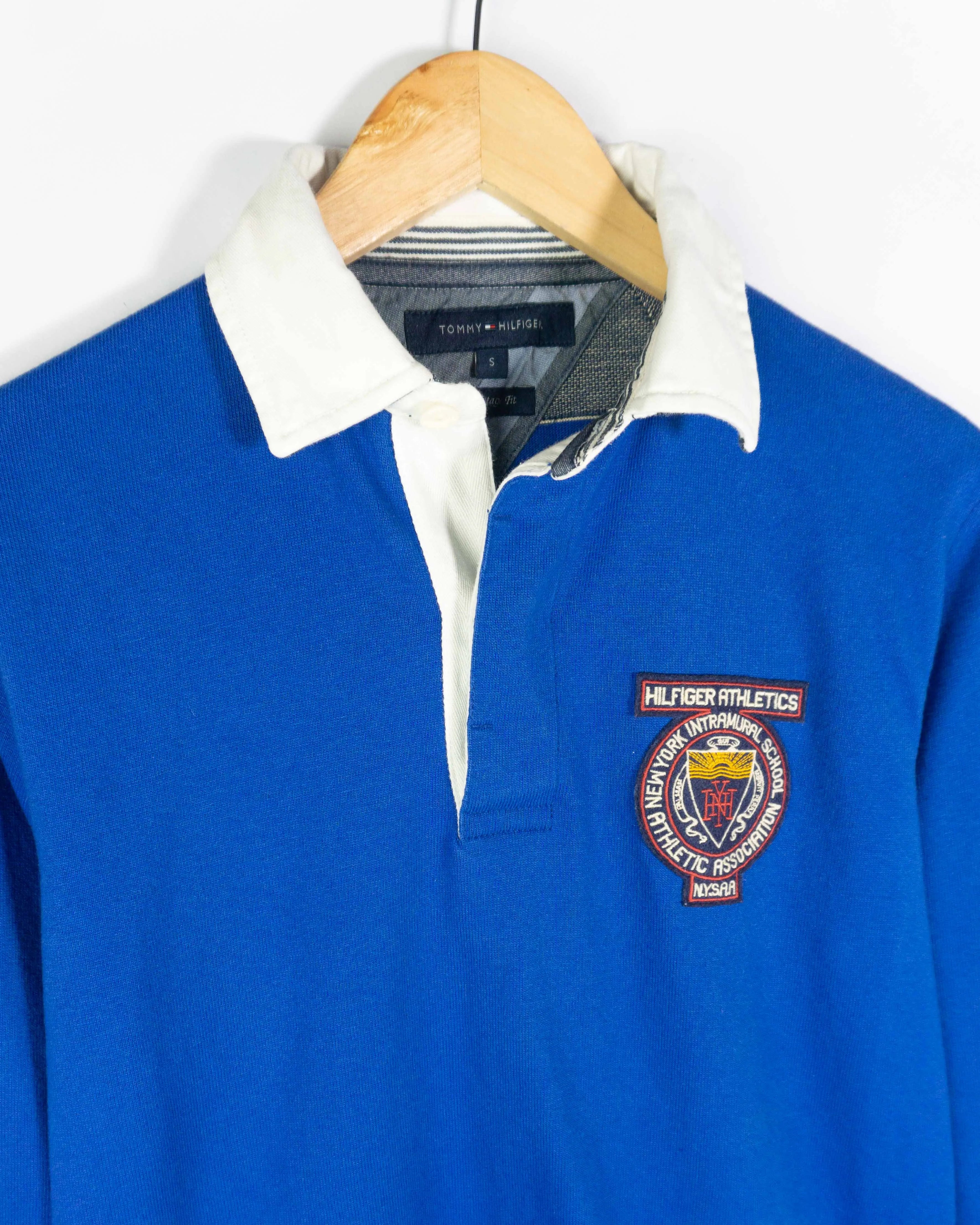 Polo manga larga Tommy Hilfiger azul S