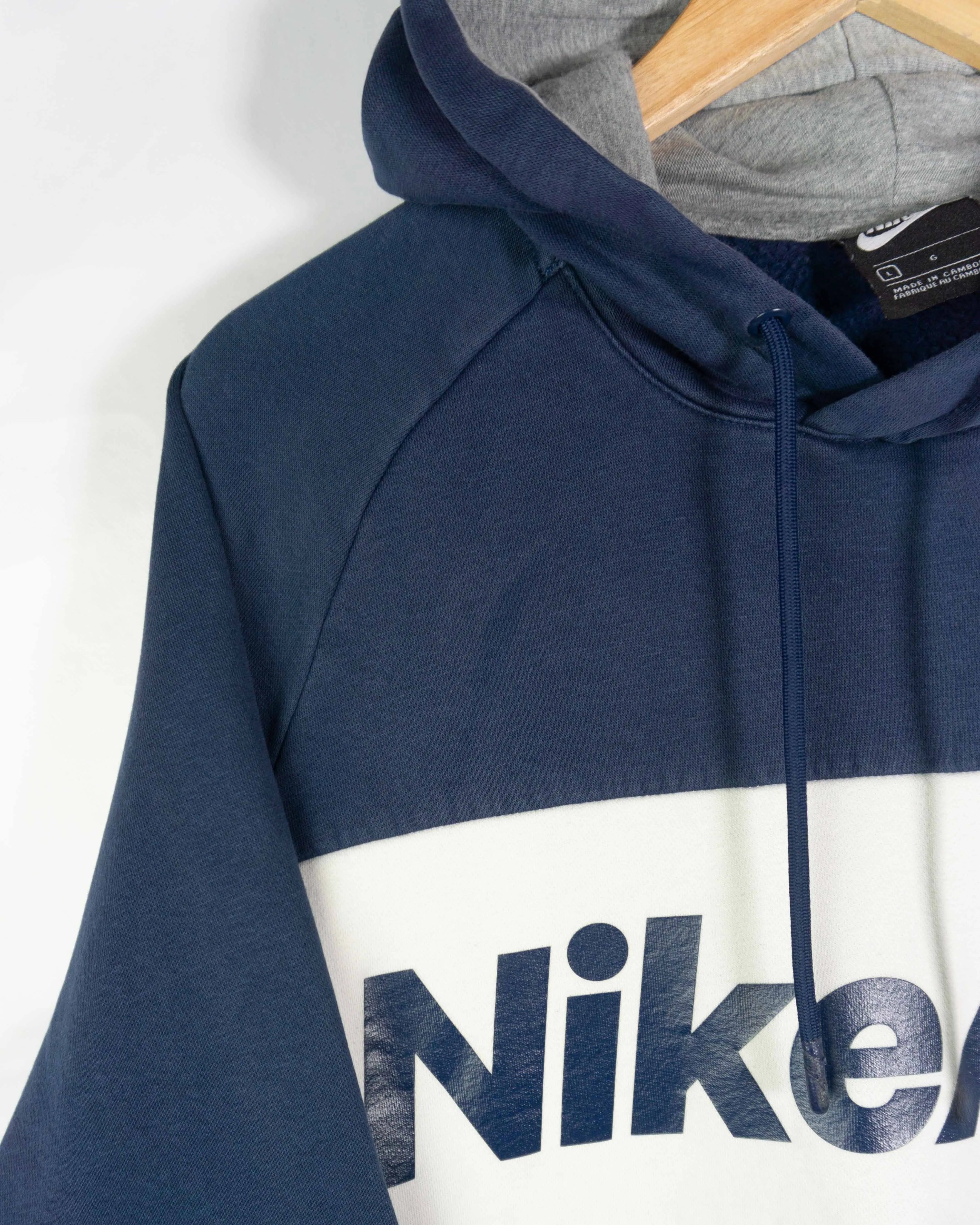 Sudadera Nike azul marino/gris L