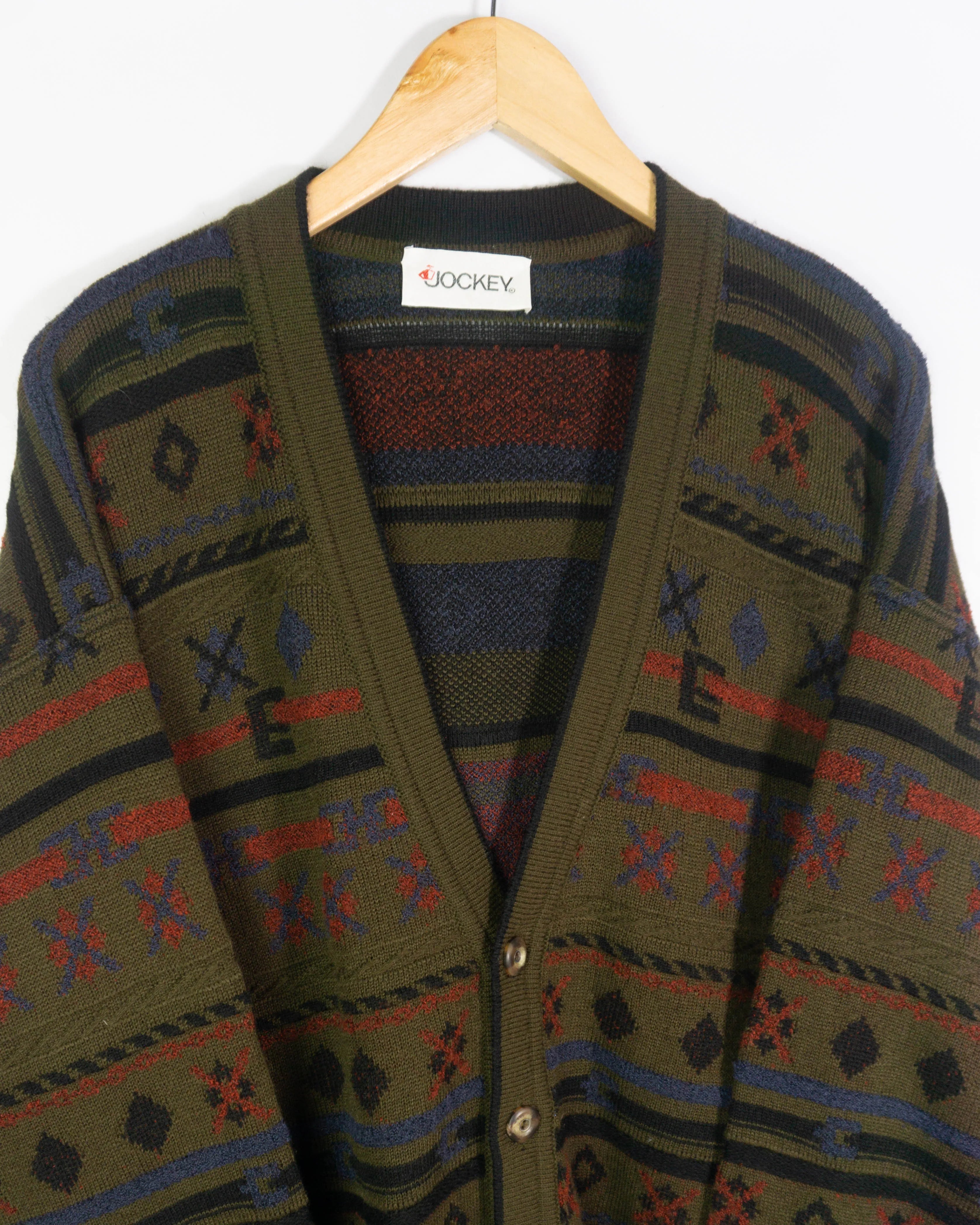 Cárdigan étnico vintage 90s L