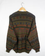 Cárdigan étnico vintage 90s L