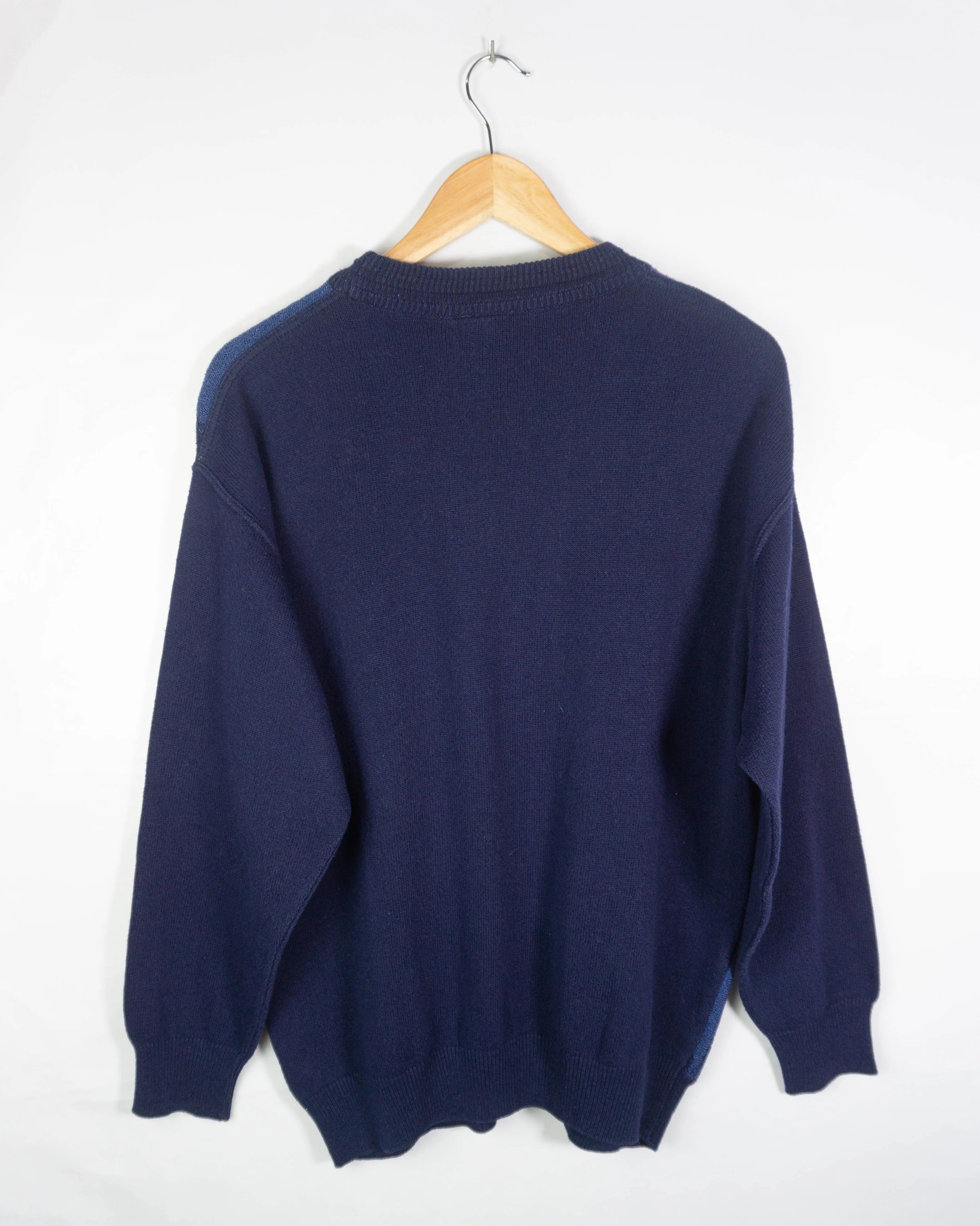 Jersey étnico vintage 90s azul L