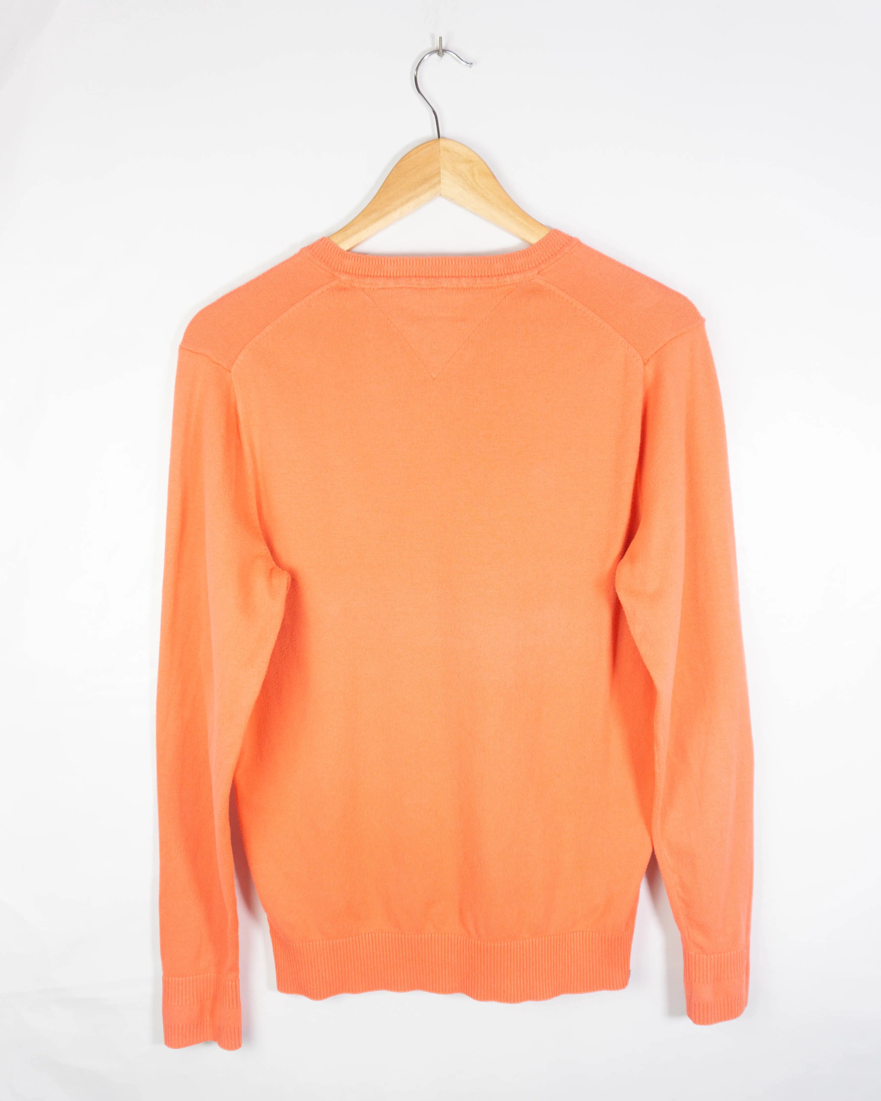 Jersey cuello pico mujer Tommy Hilfiger naranja M