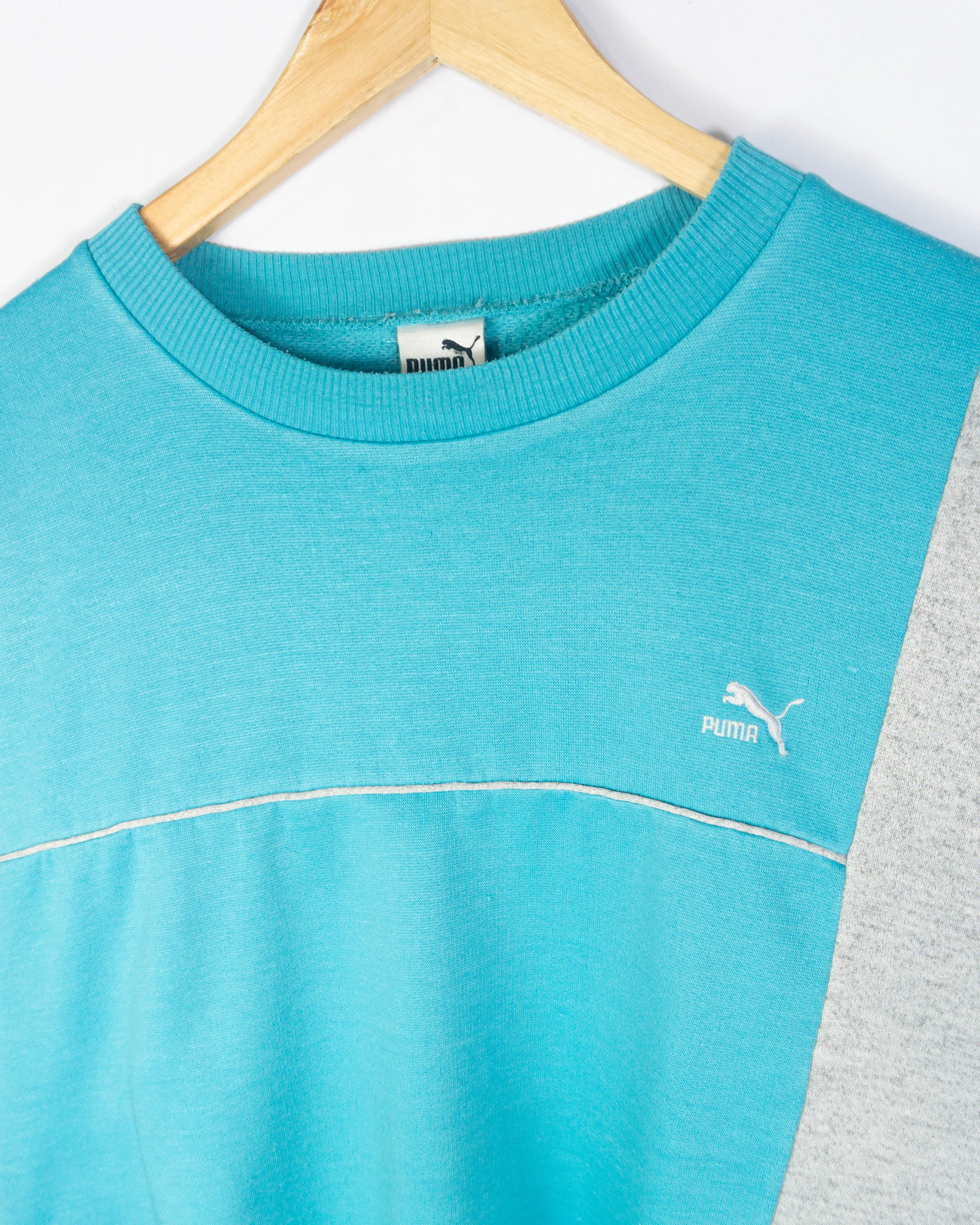 Sudaderas Puma vintage 90s turquesa M