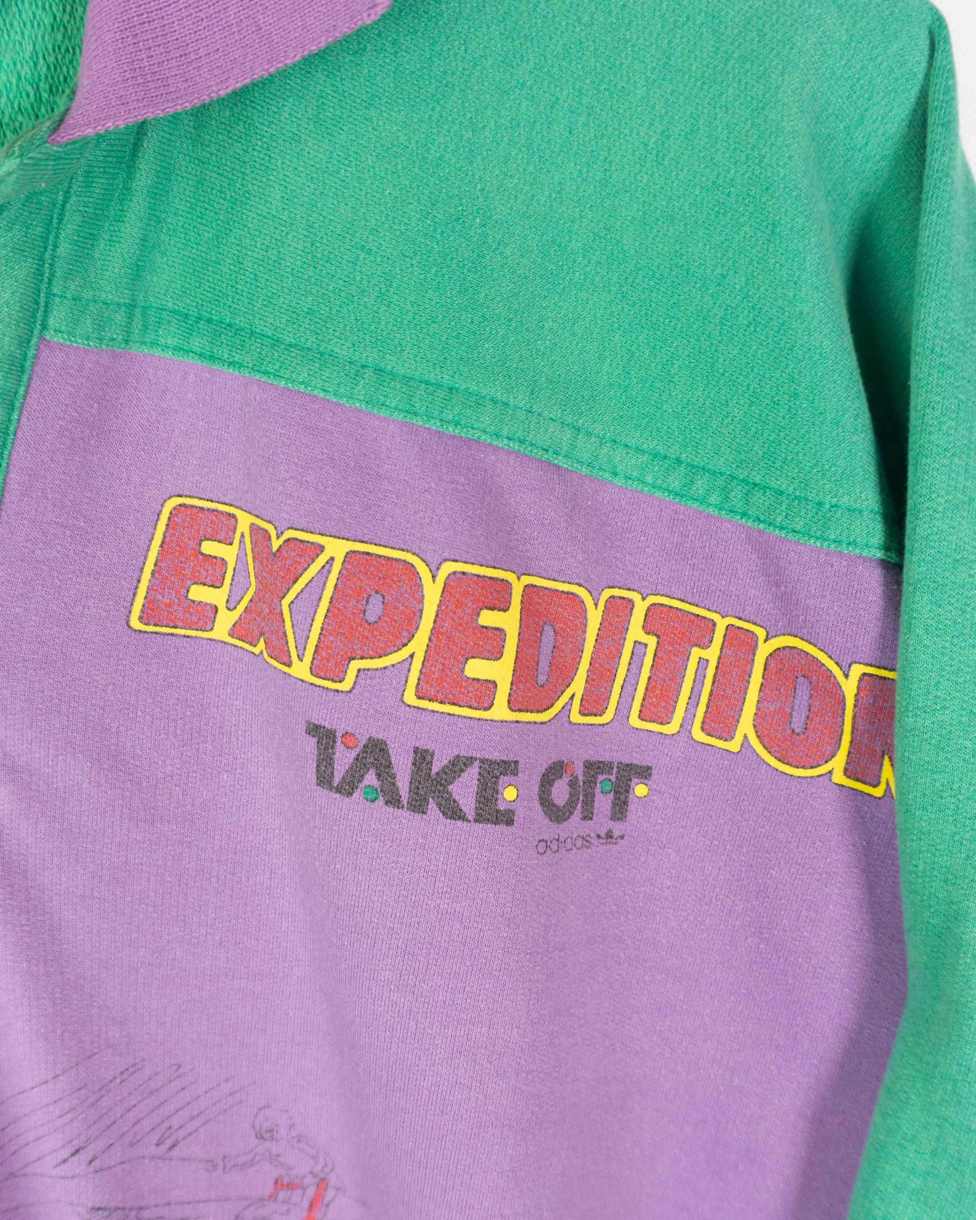 Sudadera Adidas Take Off vintage 90s verde/morado M