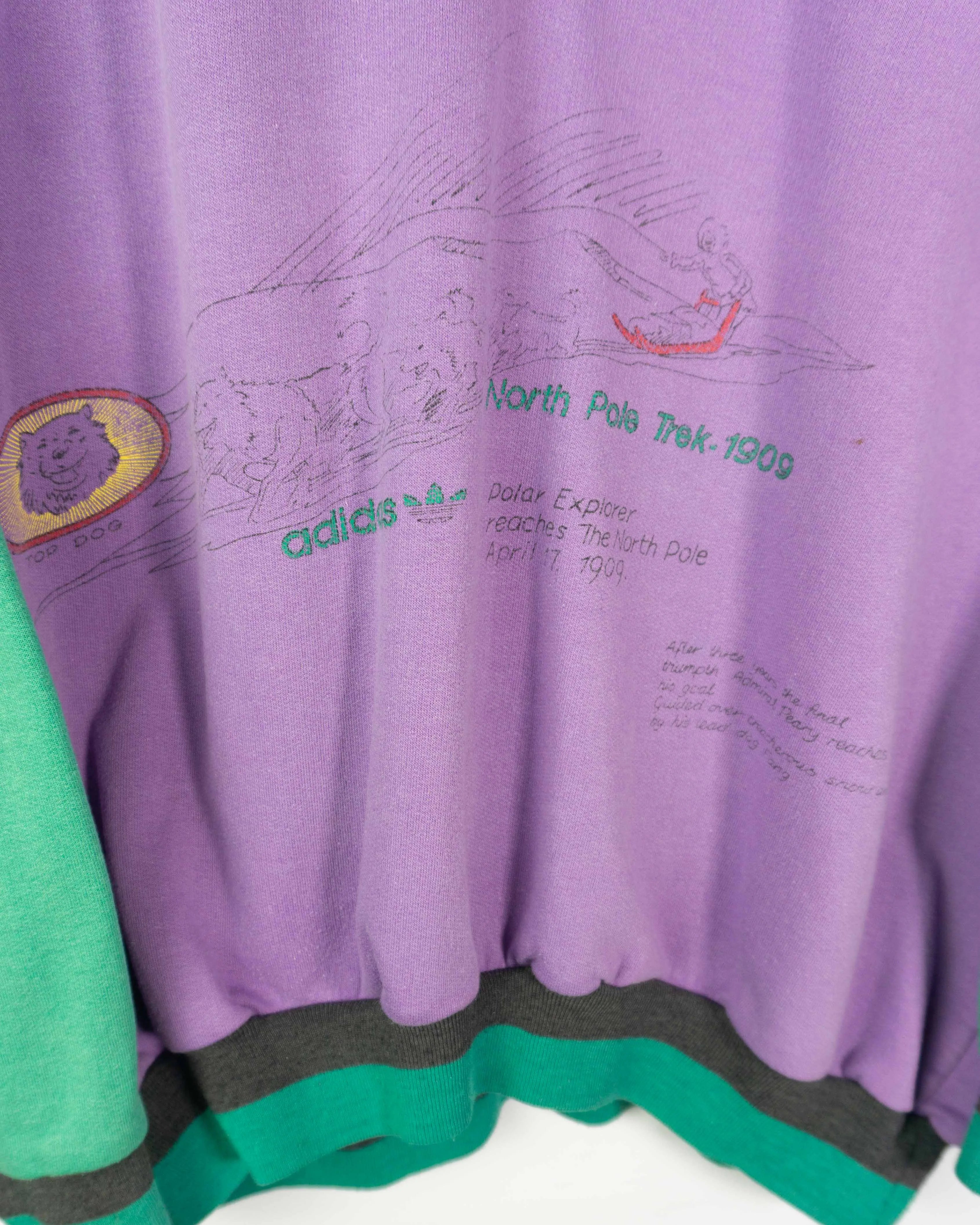 Sudadera Adidas Take Off vintage 90s verde/morado M