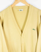Cárdigan Lacoste vintage 90s amarillo XL