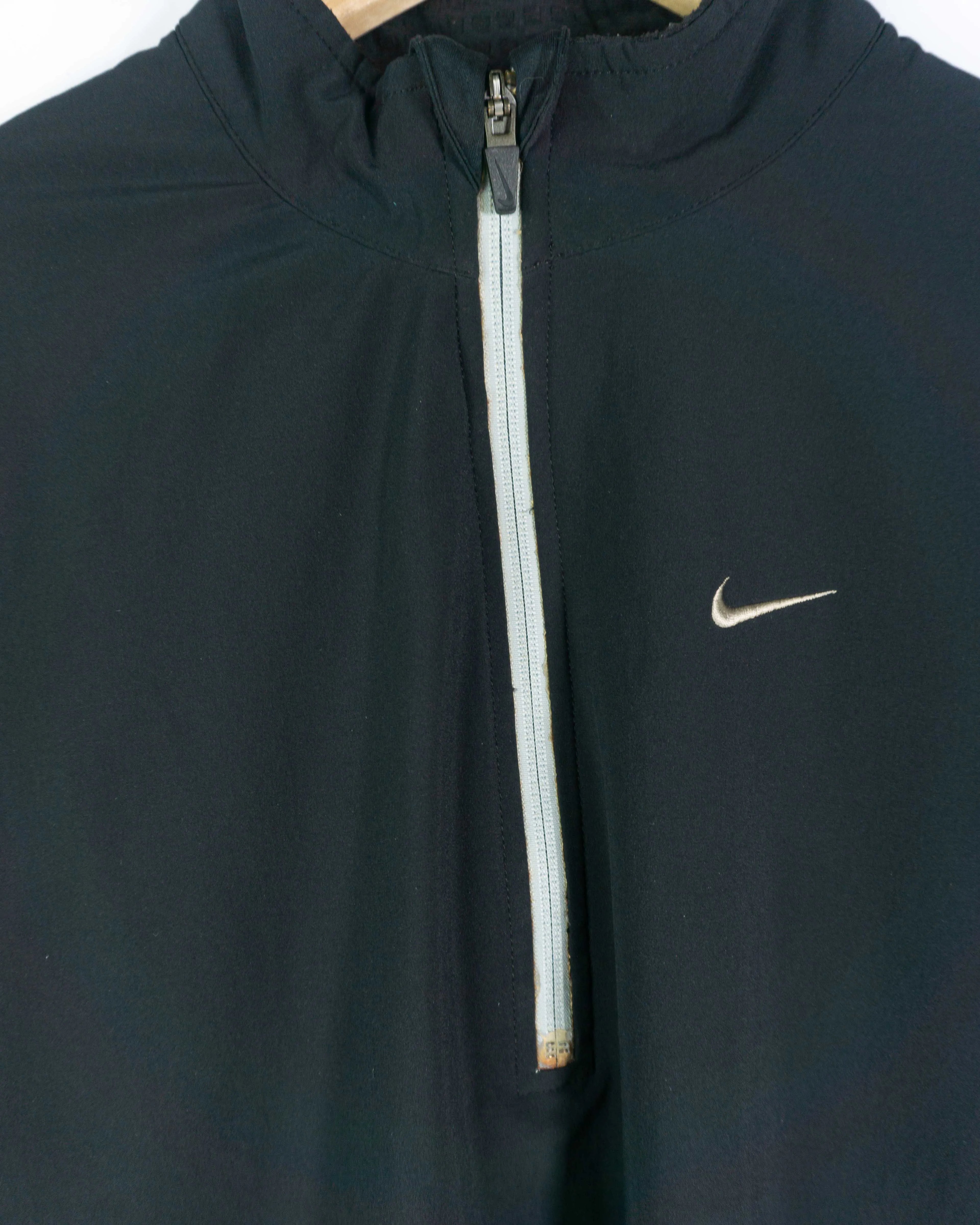 Jersey cortavientos 1/4 zip Nike vintage 00s negro S