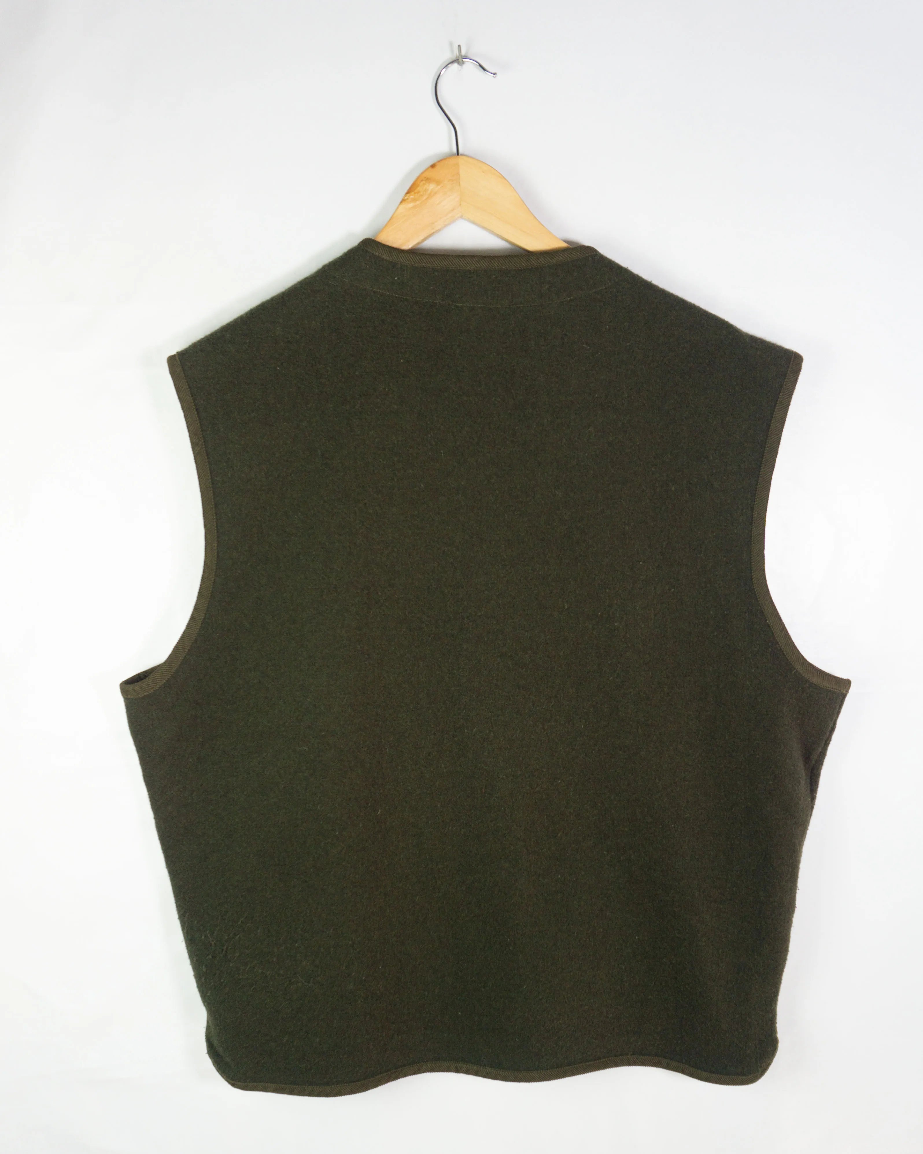 Chalecos Lacoste vintage 90s marrón oscuro XL