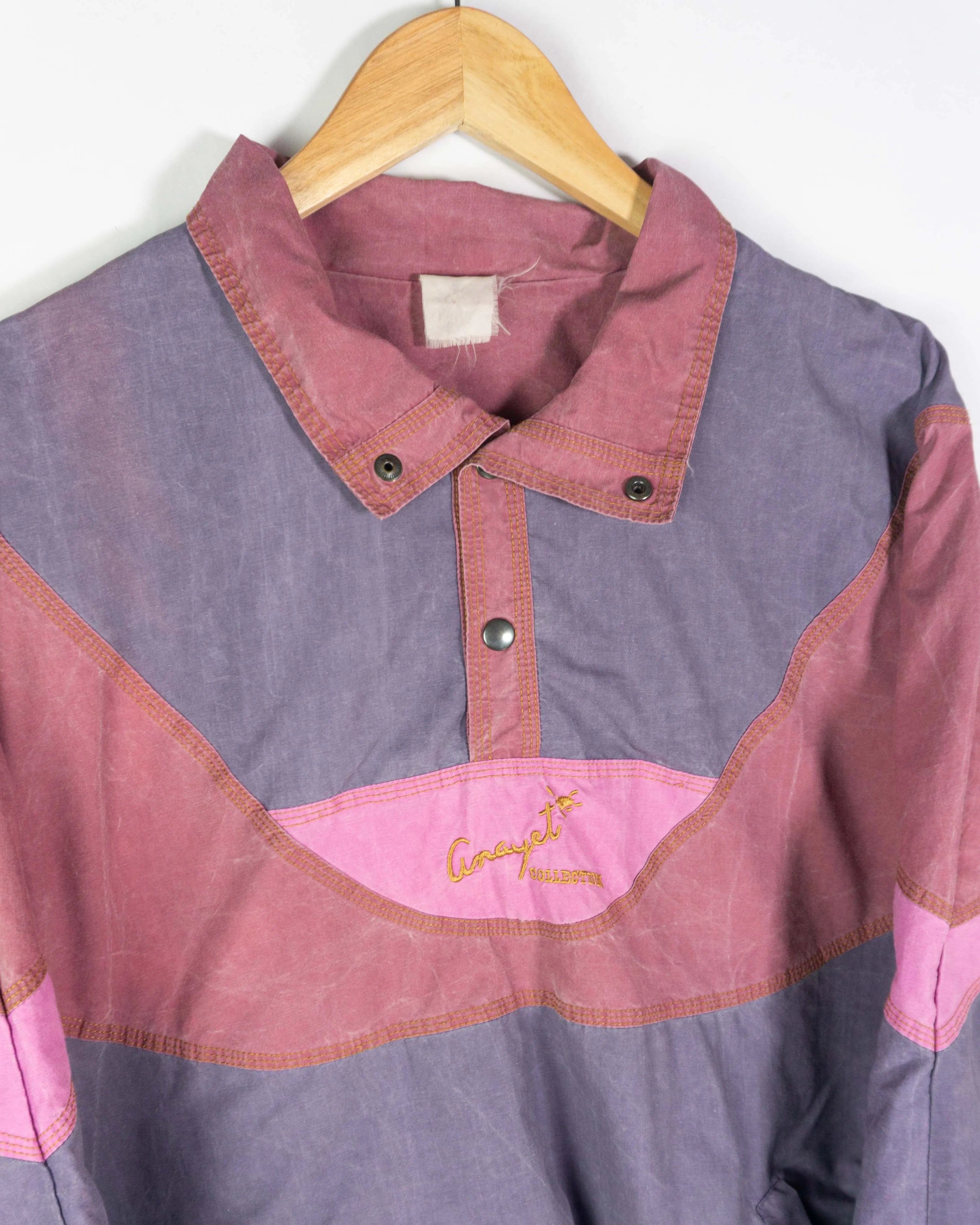 Jersey vintage 90s morado/rosa S