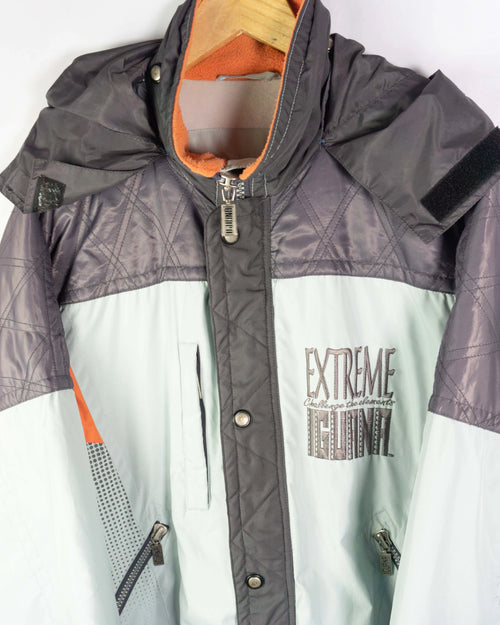 Abrigo acolchado Iguana Extreme vintage 90s gris L
