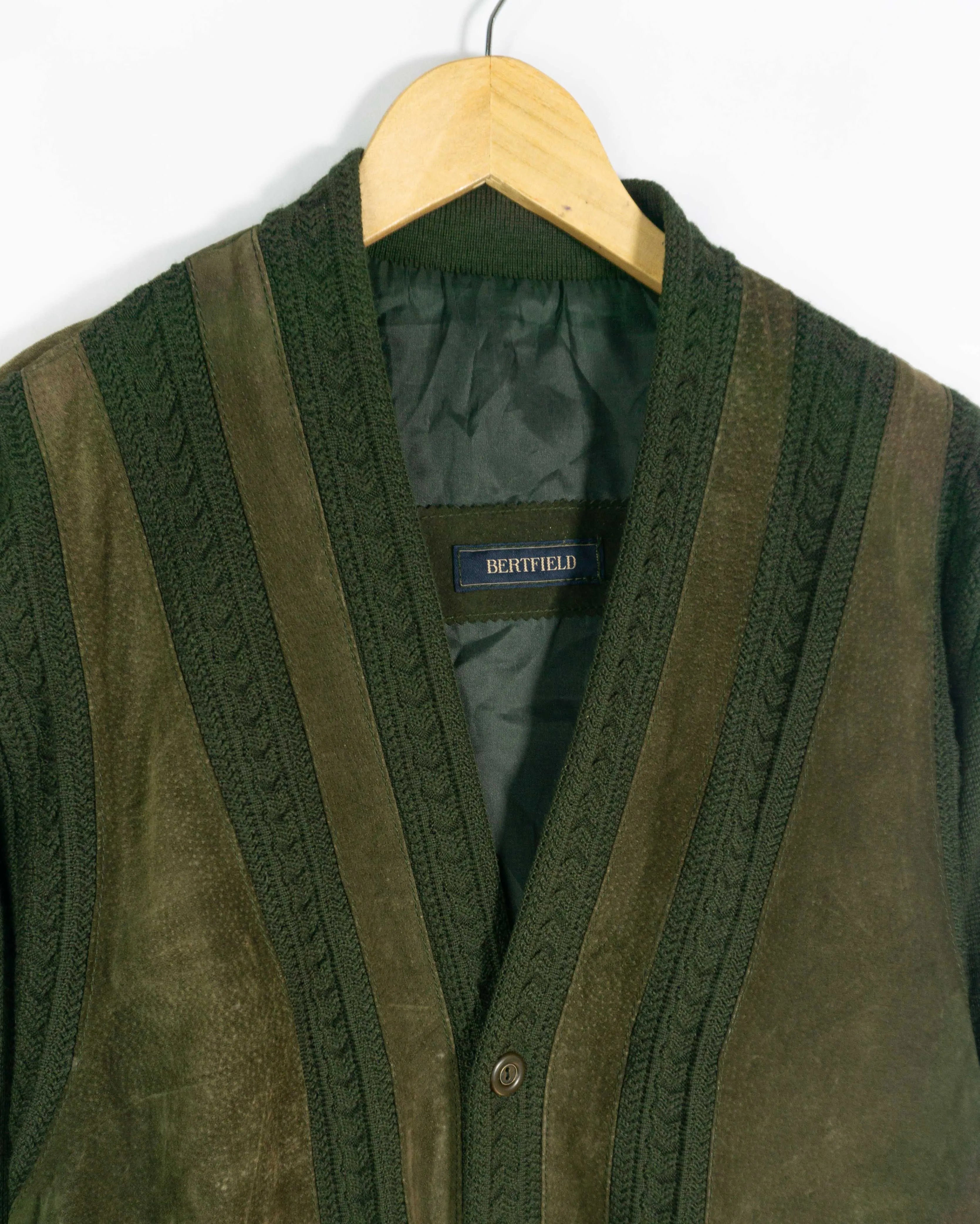 Cárdigan de ante Bertfield vintage marrón L