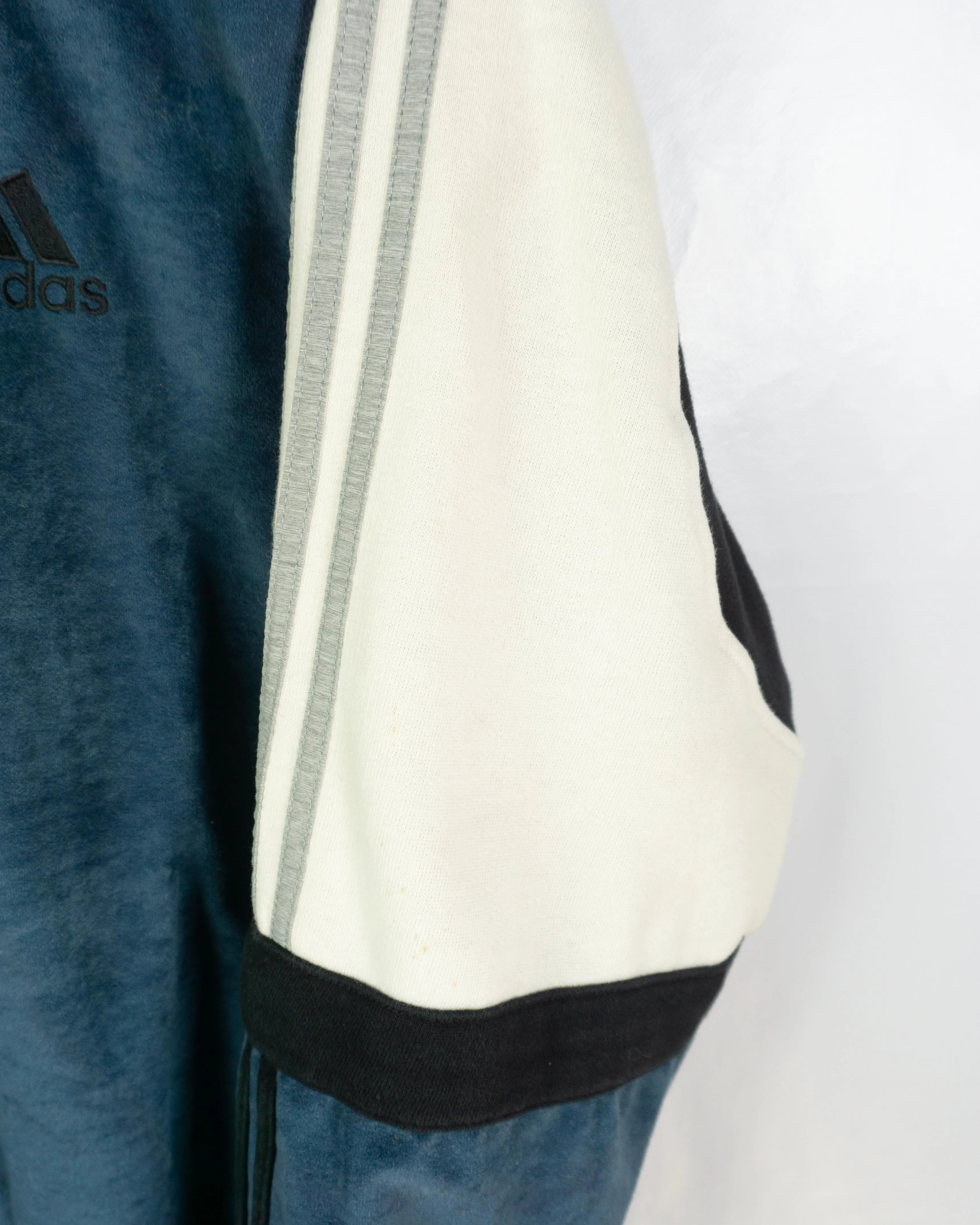 Chaqueta deportiva Adidas vintage 90s verde/negro/blanco M oversize