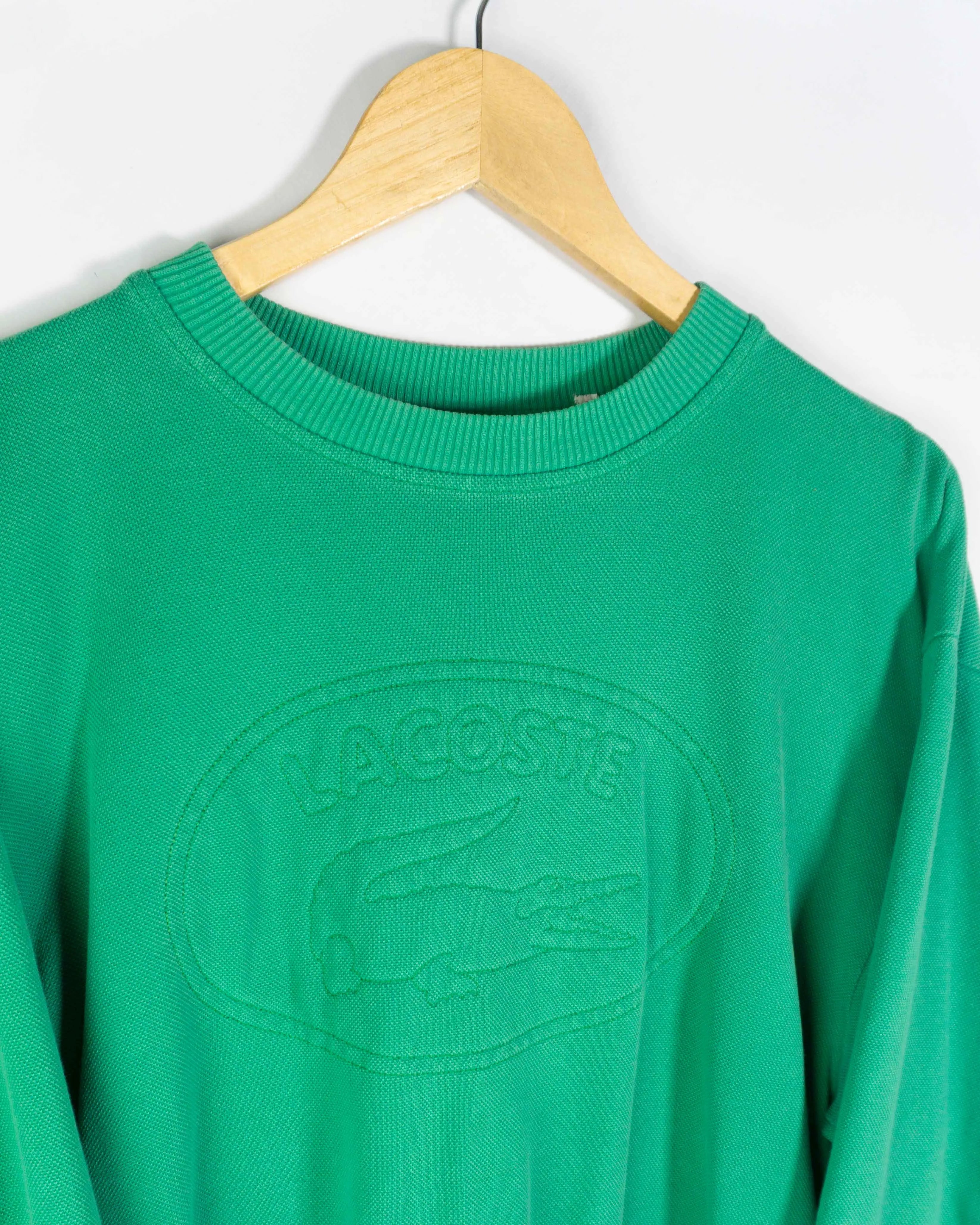 Sudadera Lacoste vintage 90s verde M